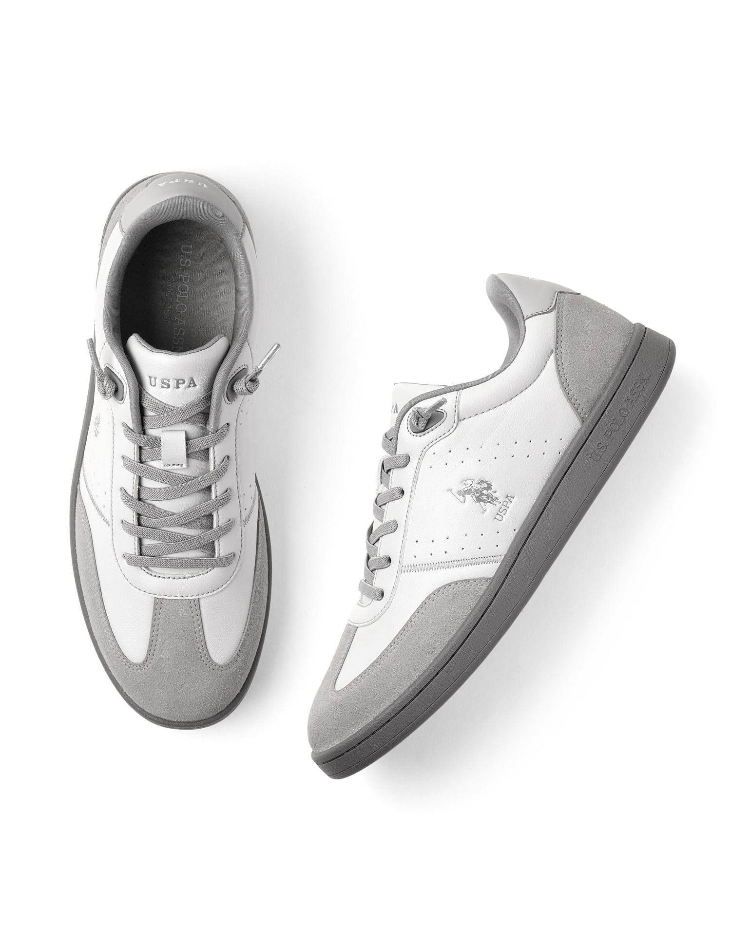 Men Cenik Colourblocked Sneakers Grey - U.S. Polo Assn. India | Large