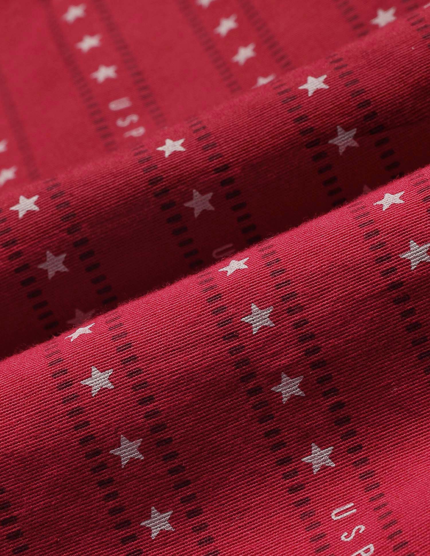 Boys Relaxed Fit All Over Printed Shirt Red - U.S. POLO ASSN. | Large