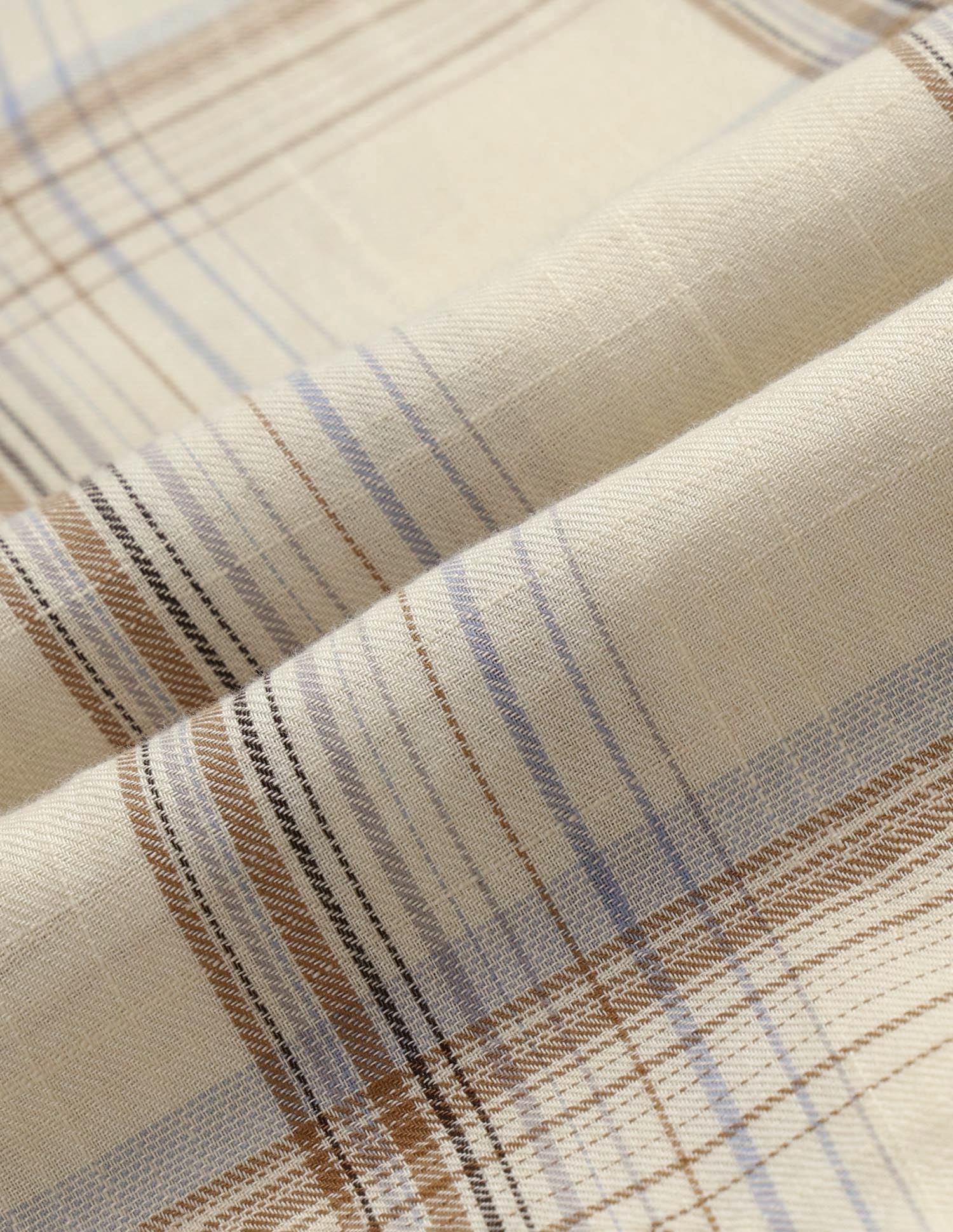 Grid Tattersall Checked Twill Shirt Ivory - U.S. Polo Assn. India | Large