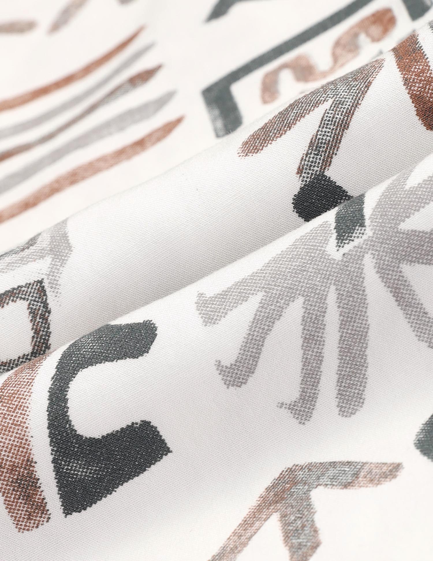 Boys Twill All Over Printed Shirt Off White - U.S. POLO ASSN. | Large