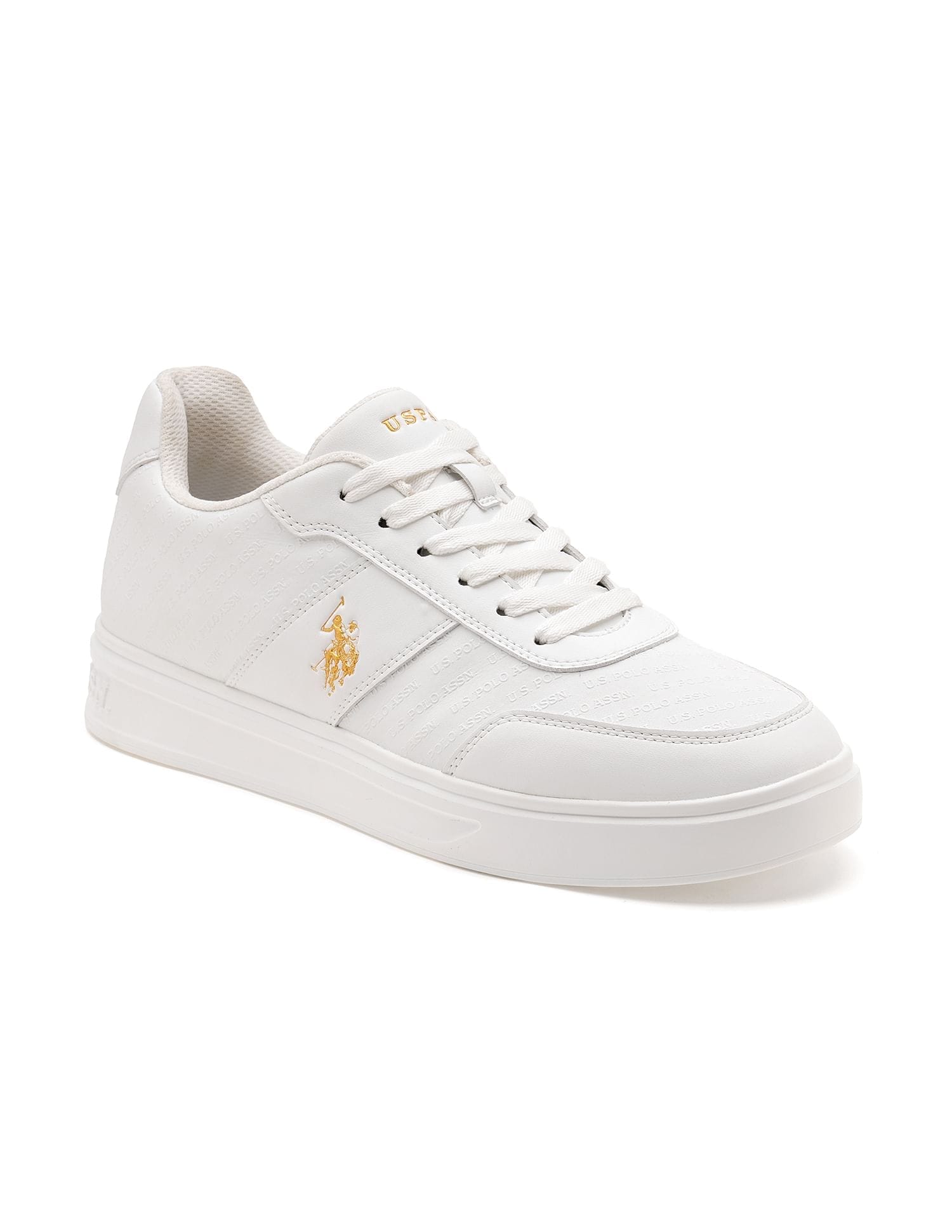 Brand Embossed Cort 2.0 Sneakers White - U.S. Polo Assn. India | Large