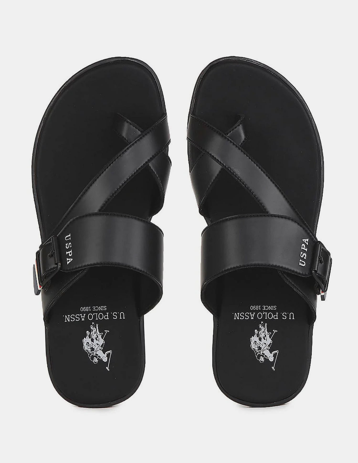 Men Angus 2.0 Flip Flops Black - U.S. Polo Assn. India | Large