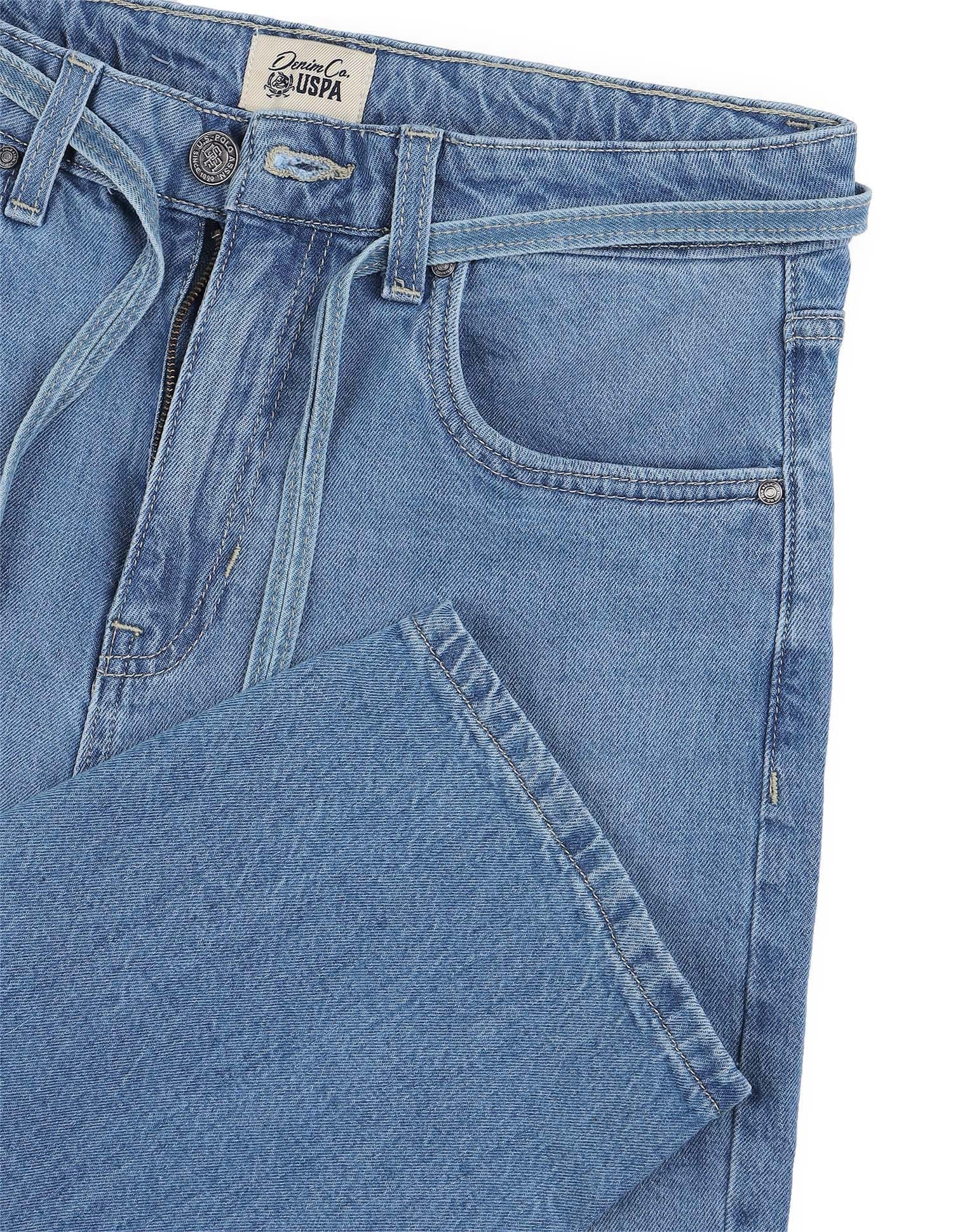 Barrel Fit Tie Up Jeans Blue - U.S. Polo Assn. India | Large