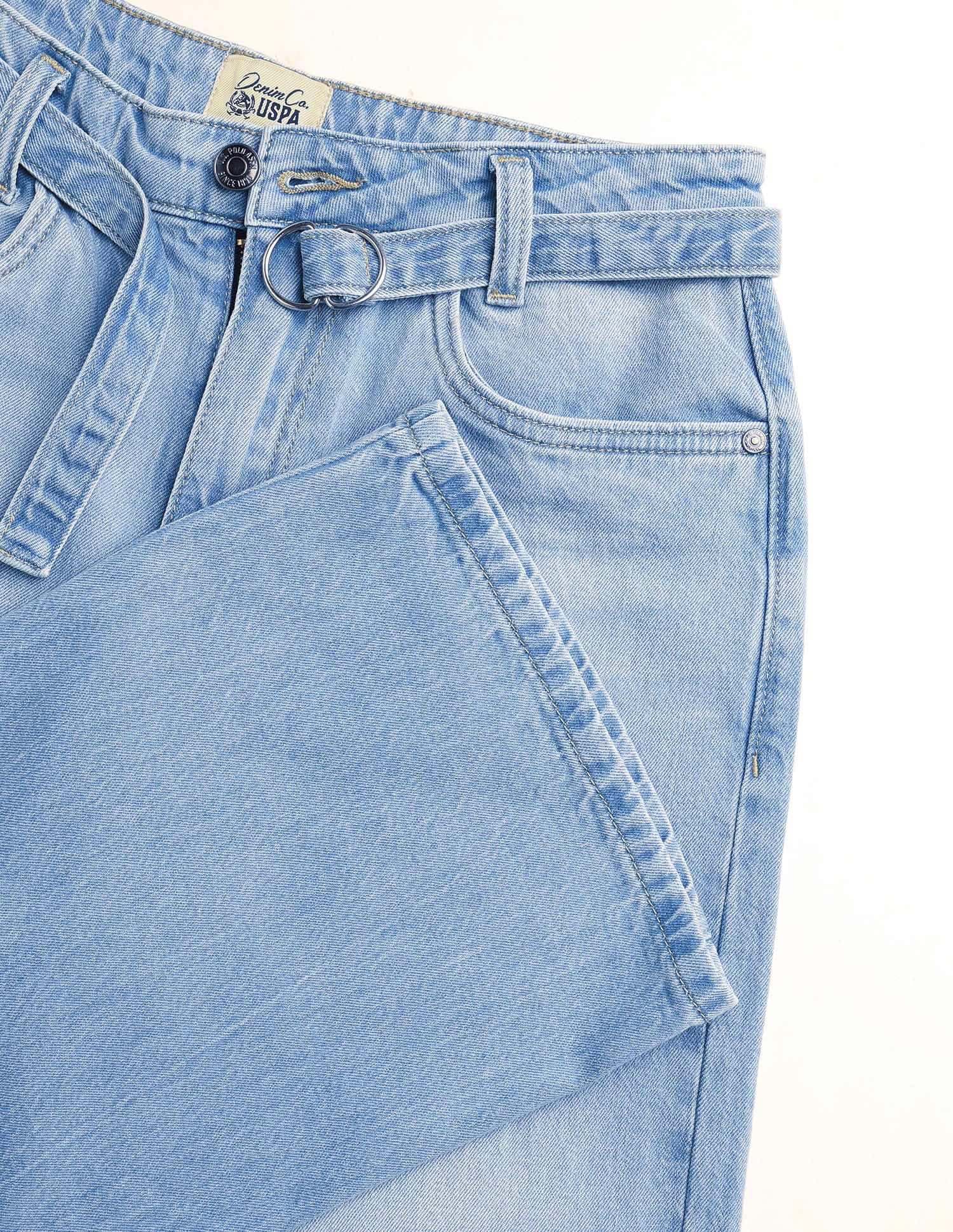 High Rise Straight Fit Jeans Blue - U.S. Polo Assn. India | Large