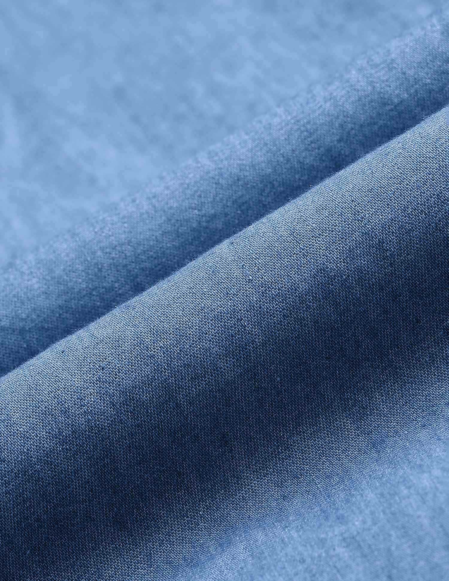 Twill Slim Fit Mandarin Shirt Indigo - U.S. POLO ASSN. | Large