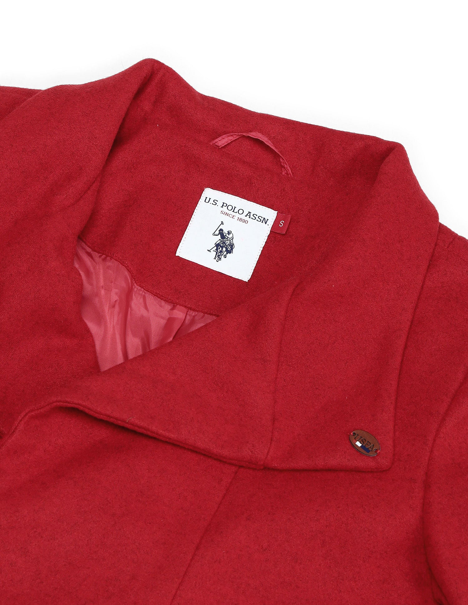 High Neck Felt Jacket Red - U.S. POLO ASSN. | Large