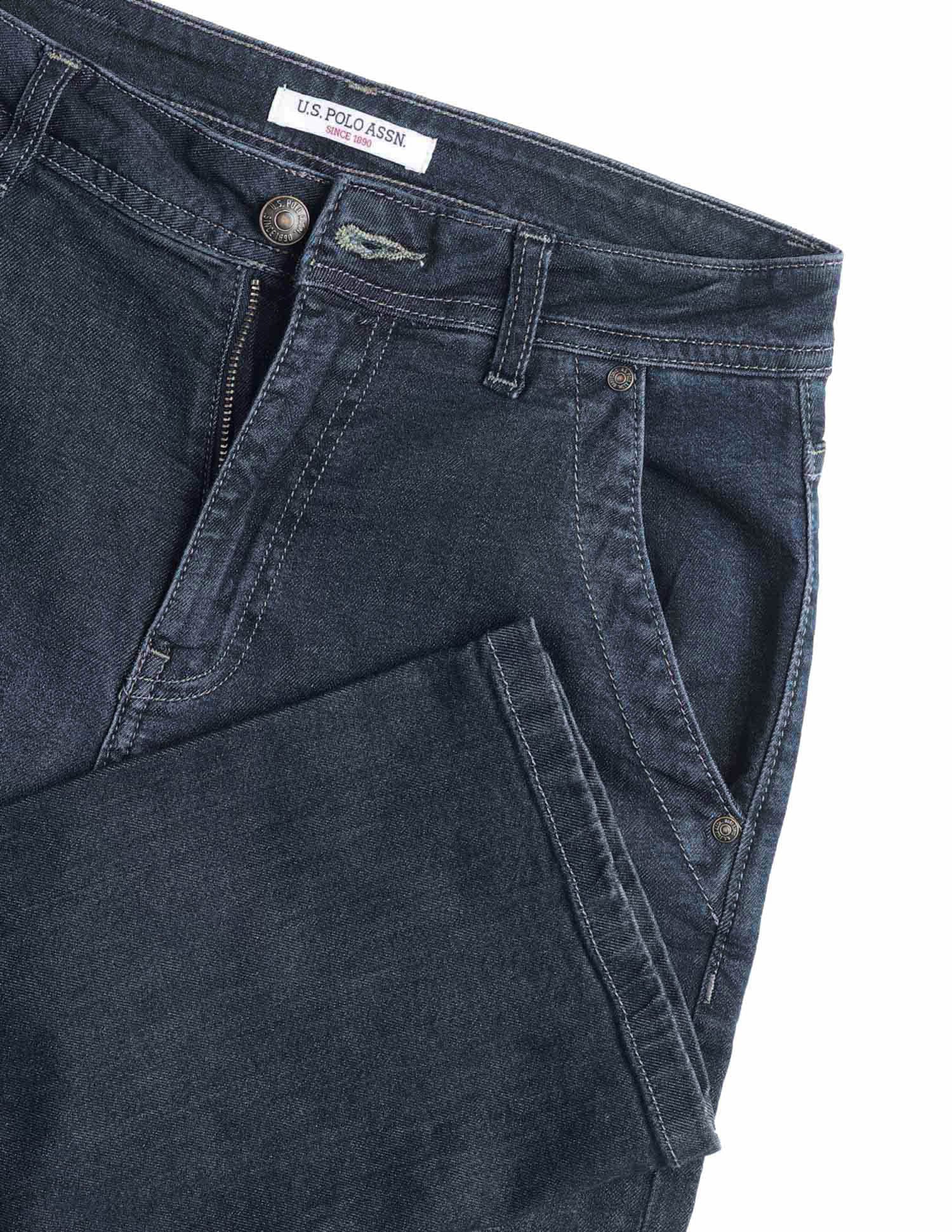 High Rise Straight Fit Jeans Dark Blue - U.S. POLO ASSN. | Large