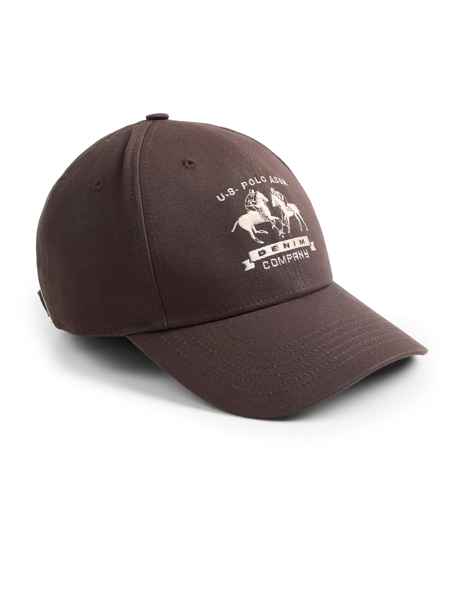 Brand Embroidered Twill Cap Dark Brown - U.S. POLO ASSN. | Large