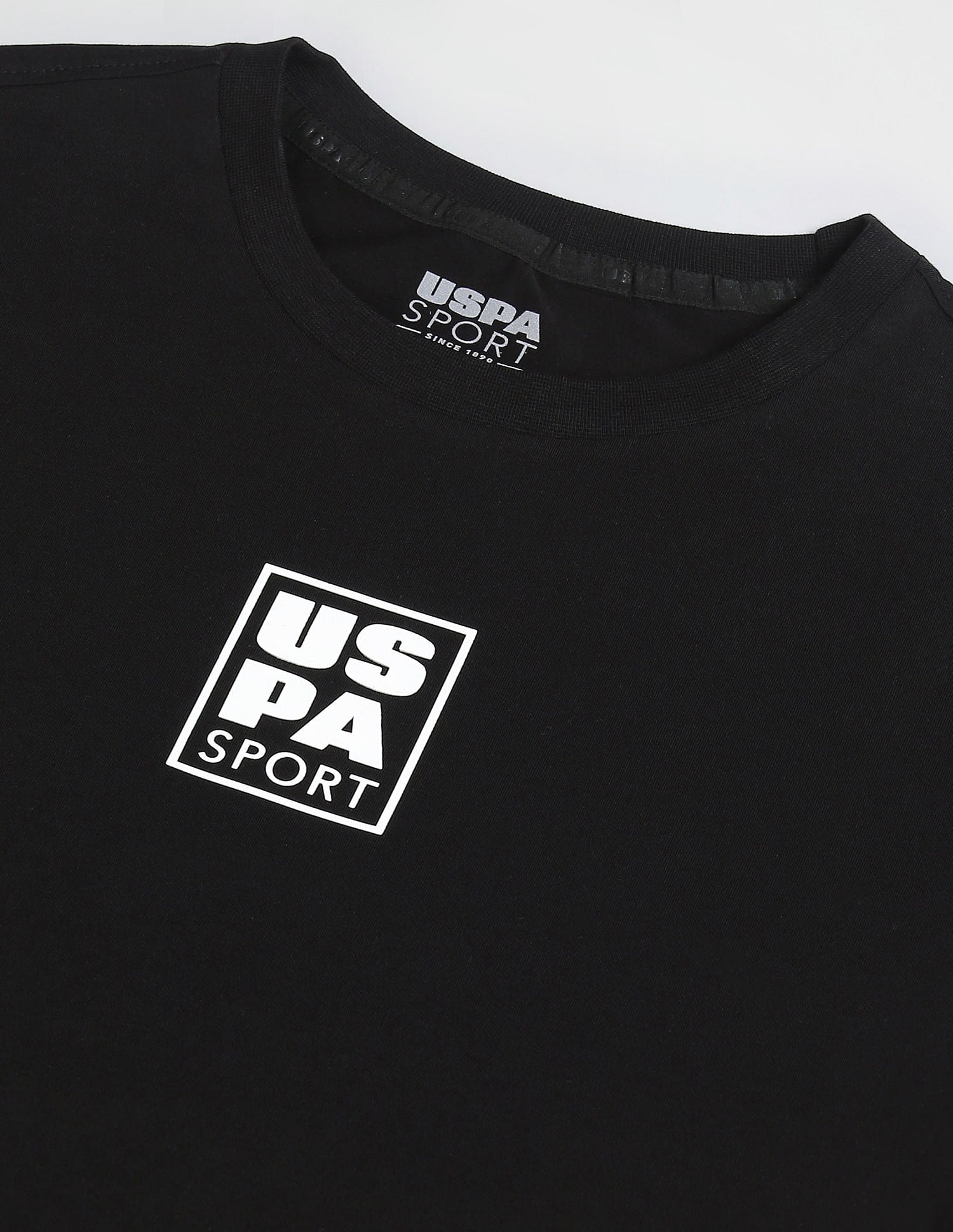 Crew Neck Slim Fit T-Shirt Black - U.S. POLO ASSN. | Large