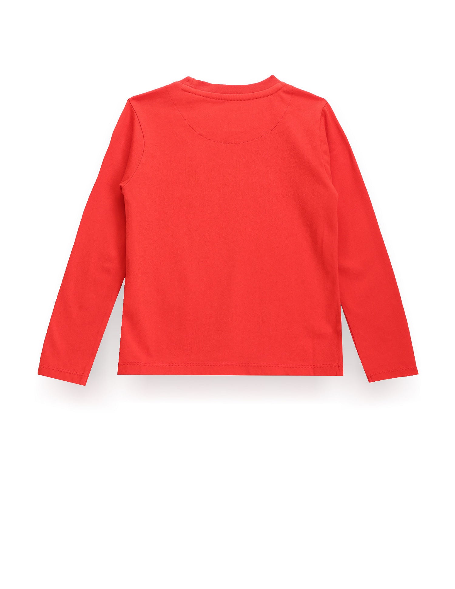 Boys Solid Long Sleeve Round Neck T-Shirt Red - U.S. POLO ASSN. | Large