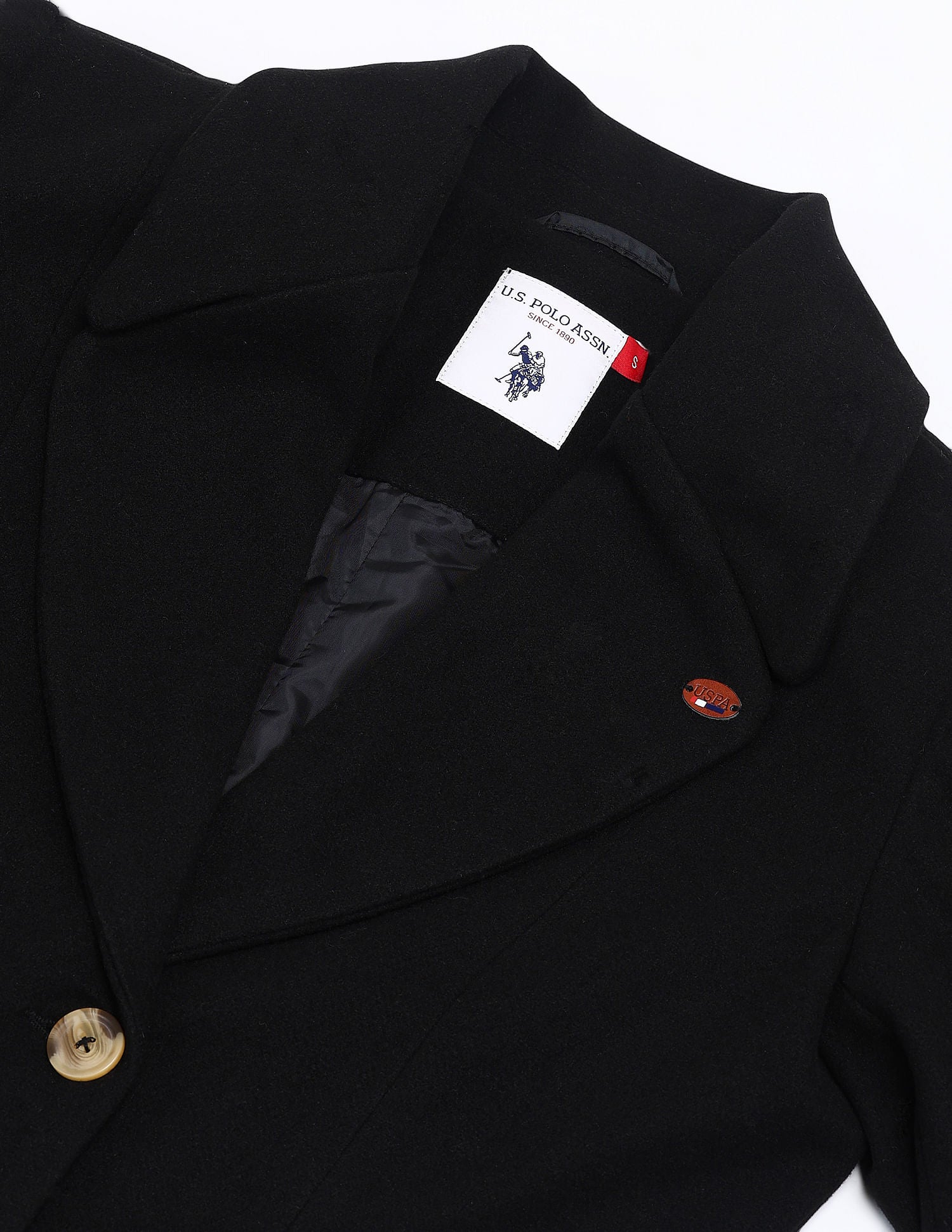 Long Line Solid Jacket Black - U.S. POLO ASSN. | Large