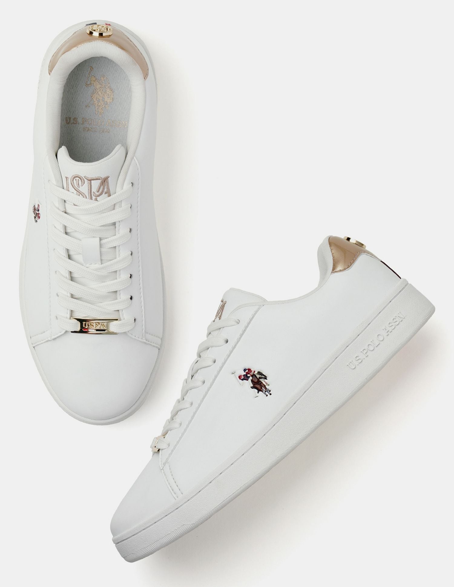 Women Rylee 3.0 Colour Blocked Sneakers Off White - U.S. POLO ASSN. | Large