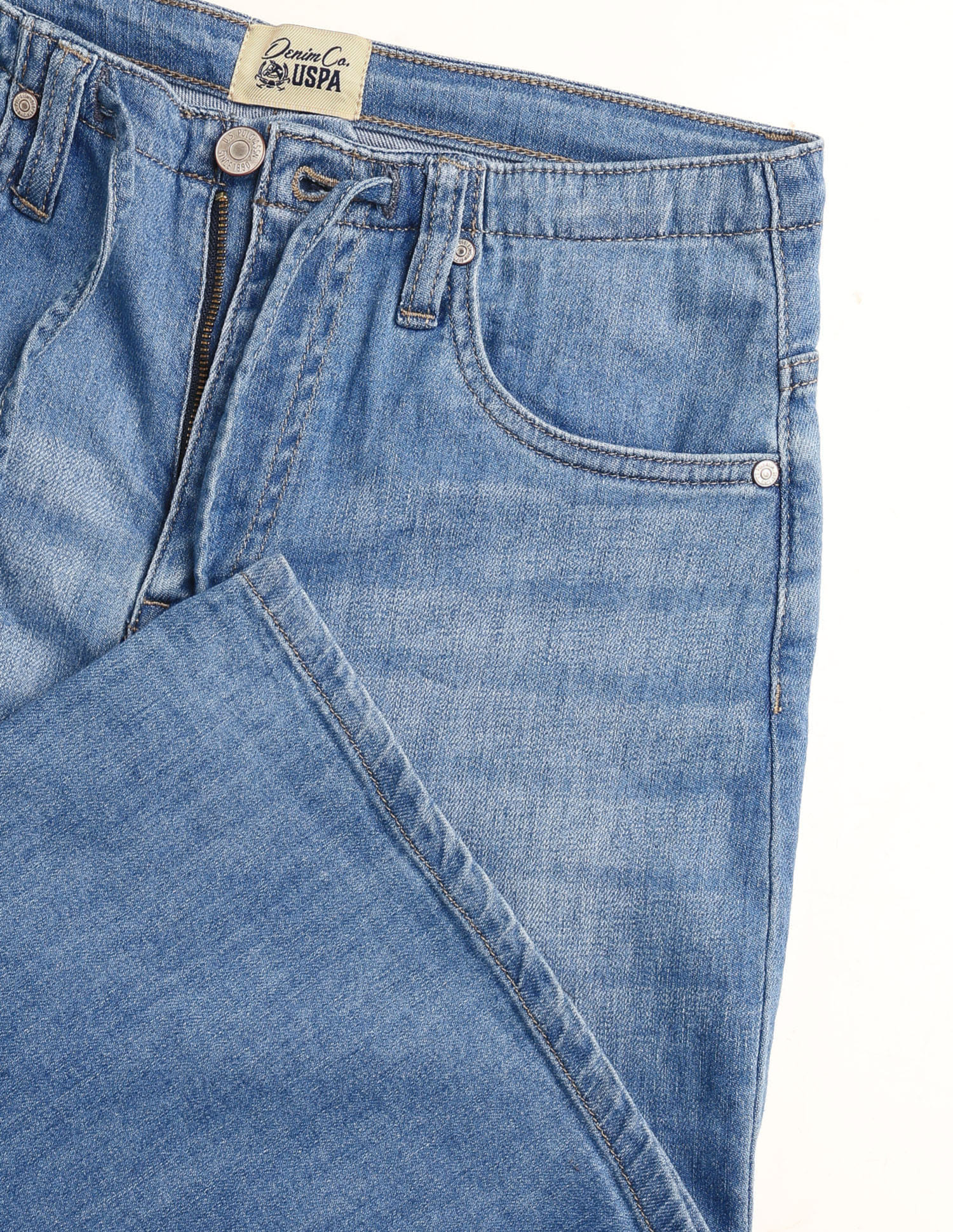 High Rise Wide Leg Fit Jeans Blue - U.S. Polo Assn. India | Large