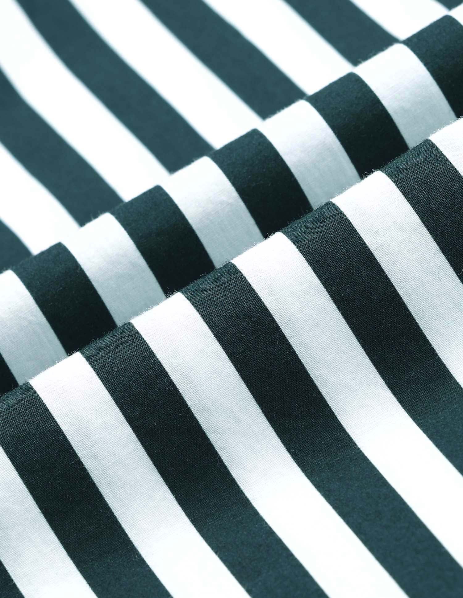 Vertical Striped Tailored Fit Shirt Dark Green - U.S. POLO ASSN. | Large