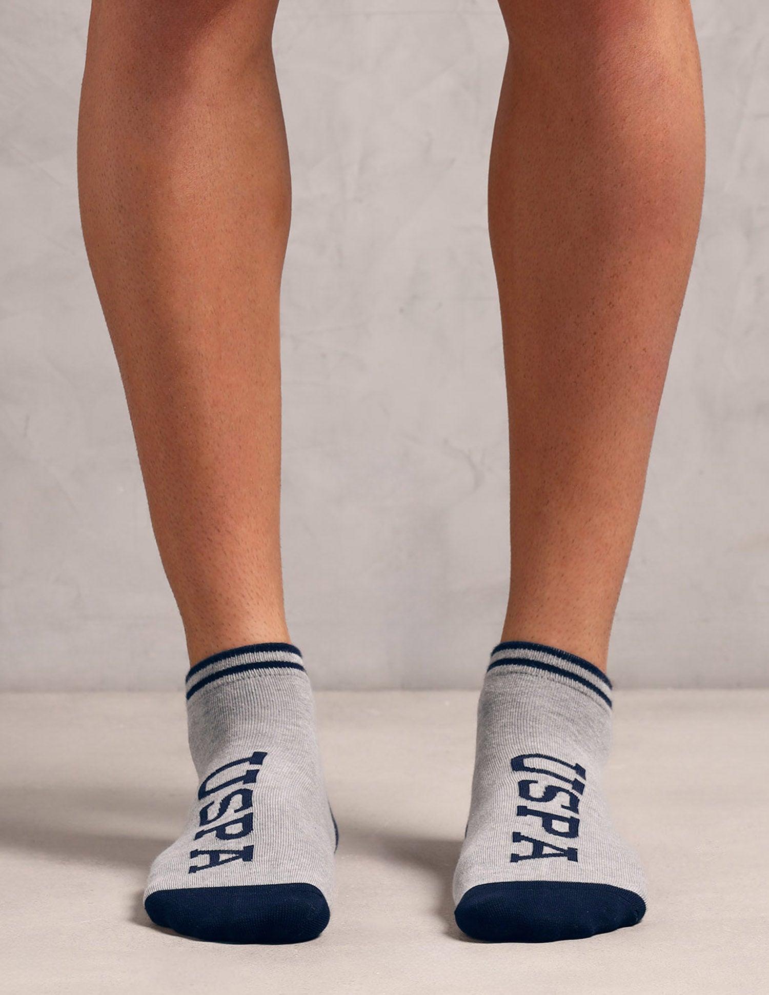 Super Soft Stretch ES010 Socks - Pack Of 3 Navy, Black, Light Grey Mel - U.S. Polo Assn. India | Large