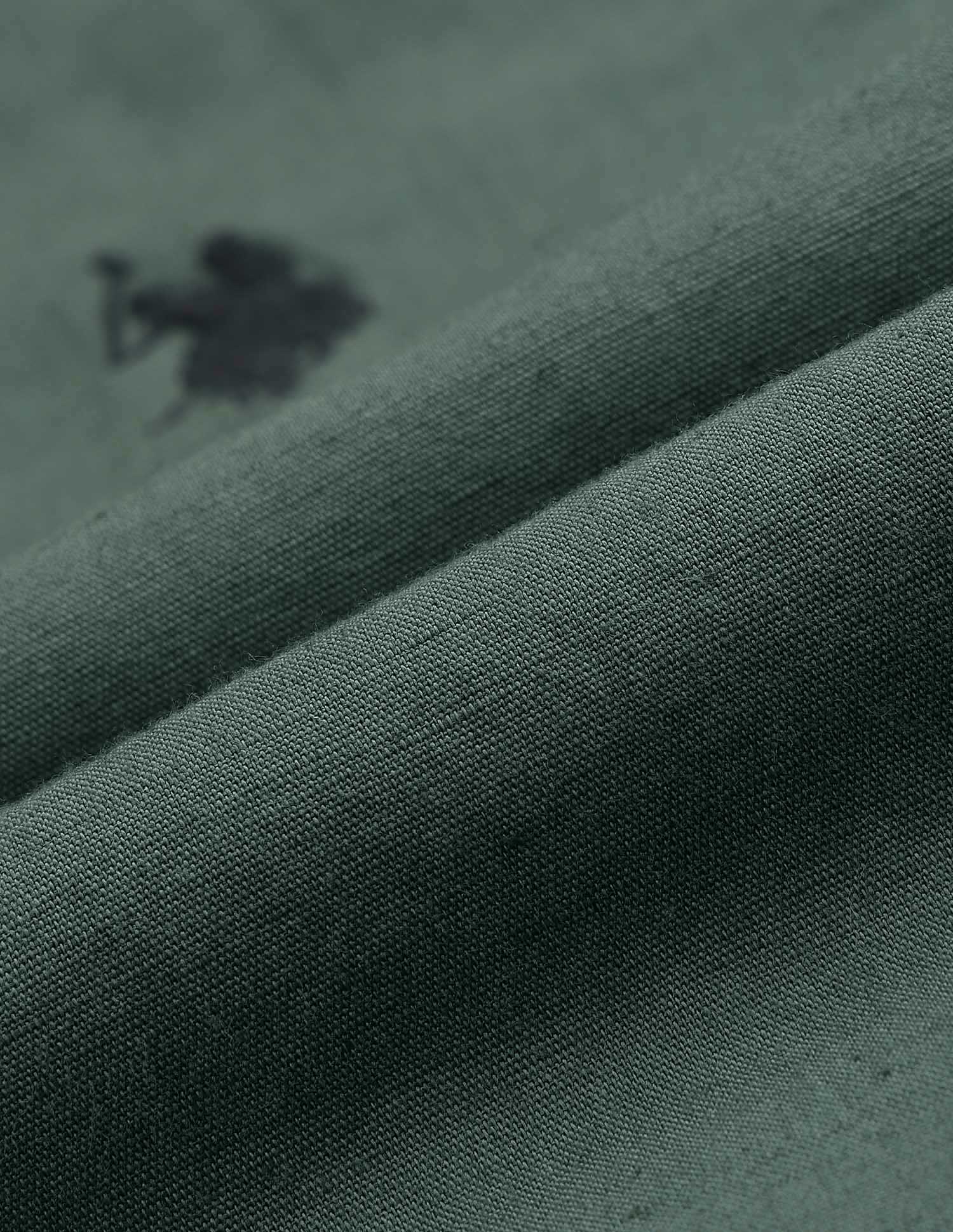 Solid Regular Fit Shirt Green - U.S. Polo Assn. India | Large