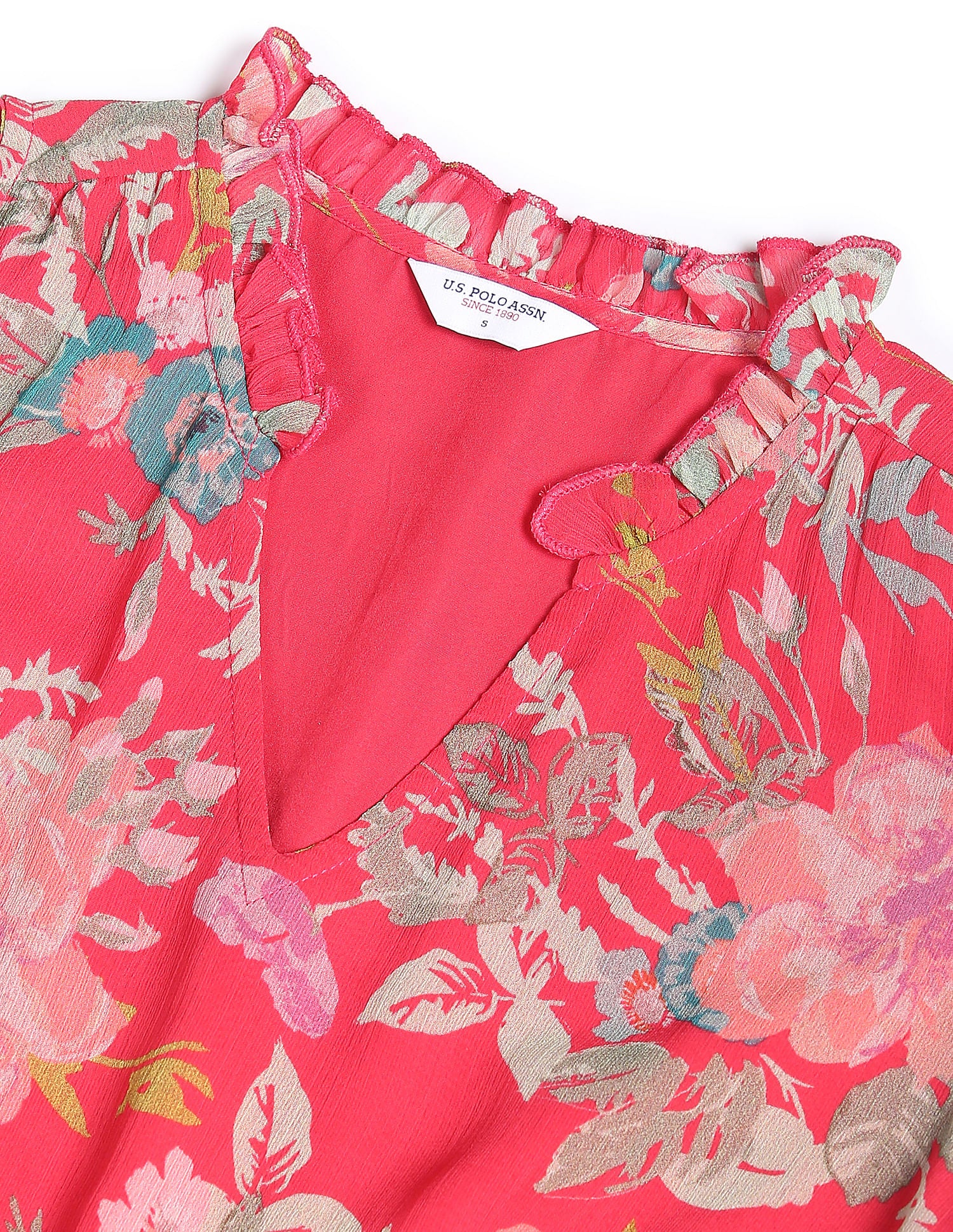 Floral Print Maxi Dress Red - U.S. Polo Assn. India | Large