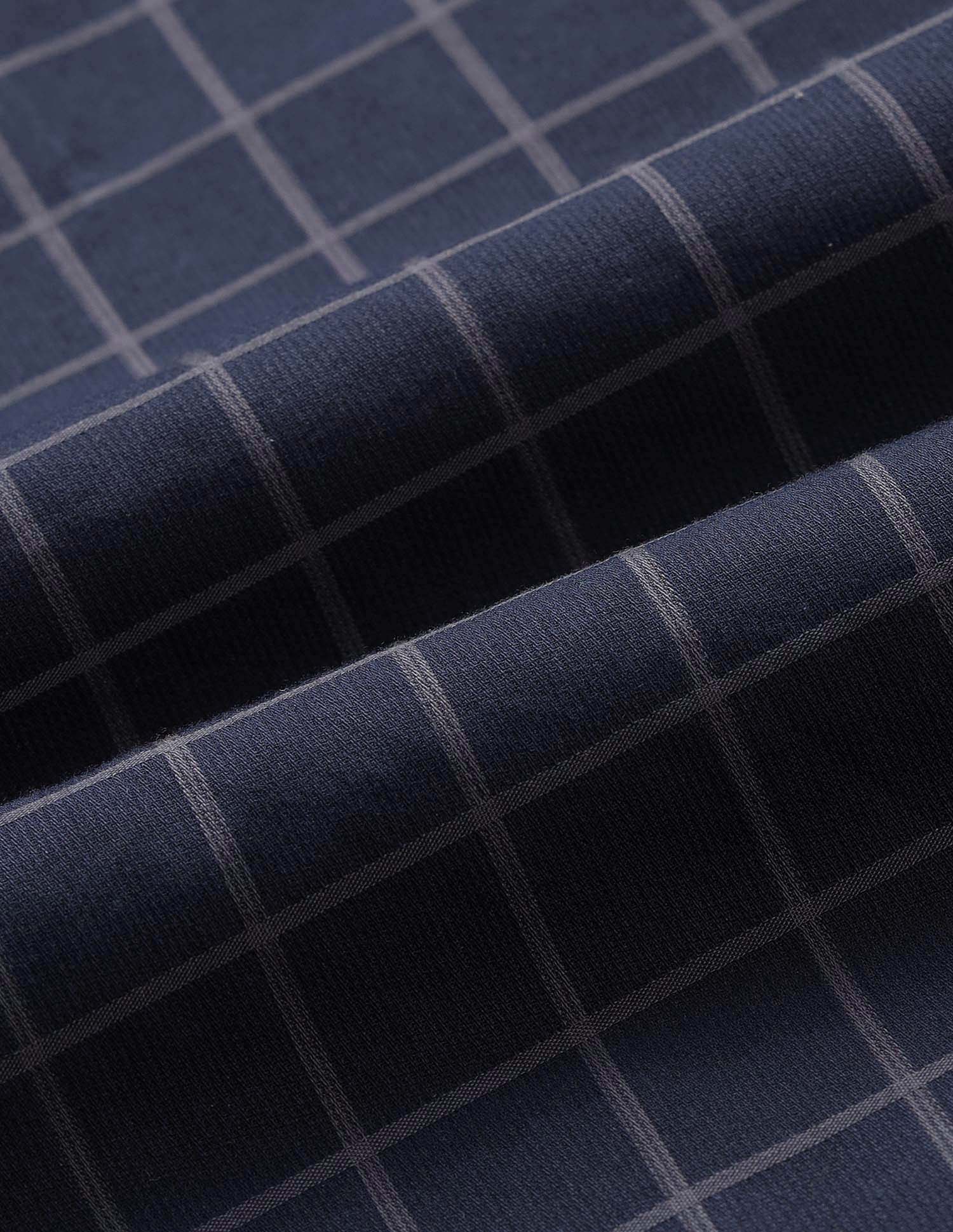 Windowpane Checked Tailored Fit Shirt Navy - U.S. Polo Assn. India | Large