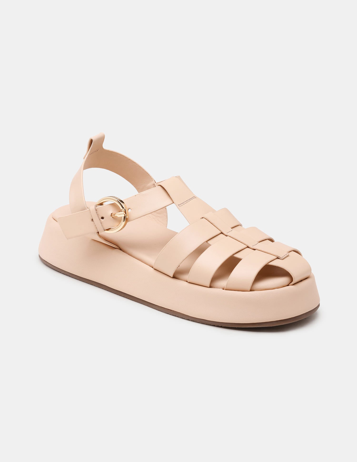 Women Multi Strap Nara Buckle Sandals Nude - U.S. Polo Assn. India | Large