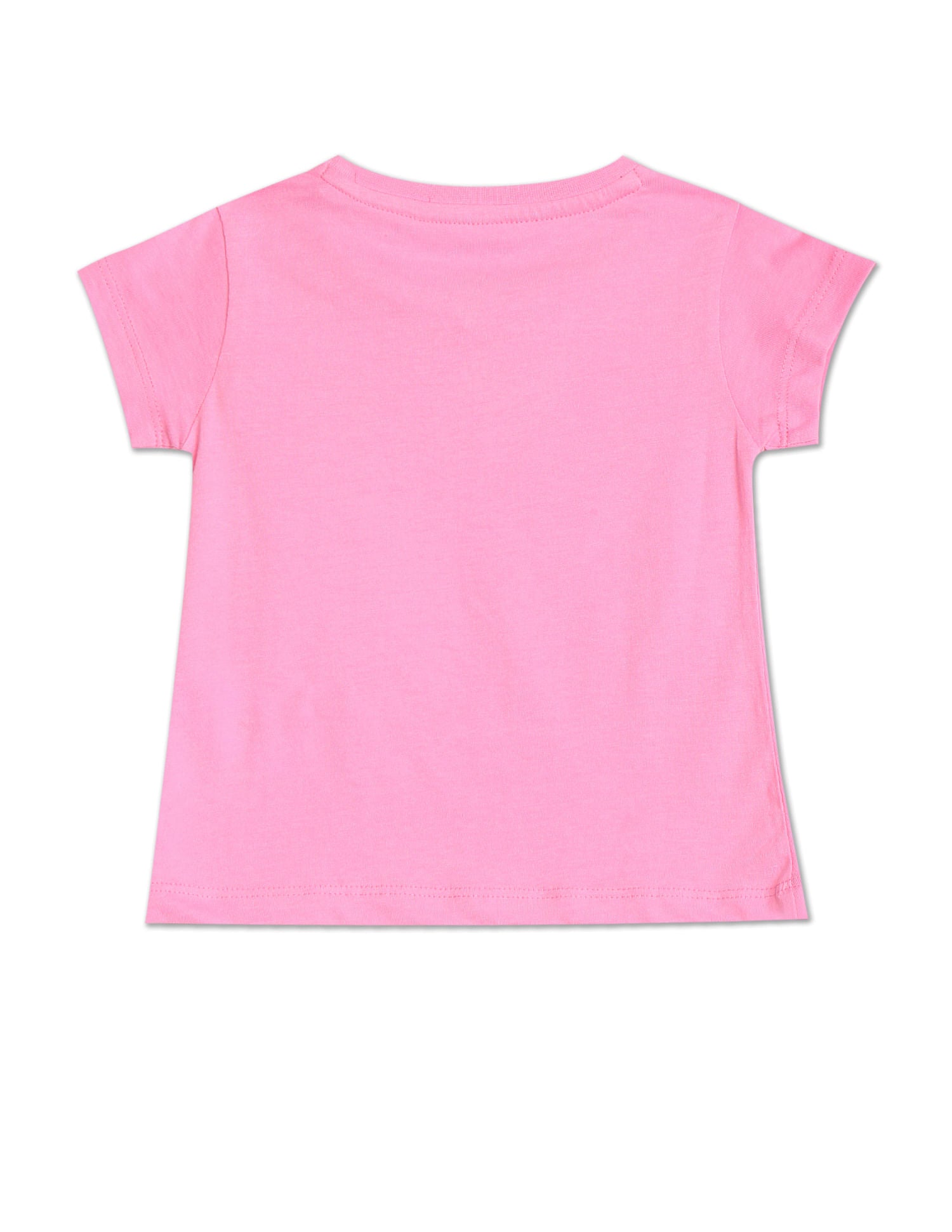 Crew Neck Brand Print T-Shirt Pink - U.S. POLO ASSN. | Large