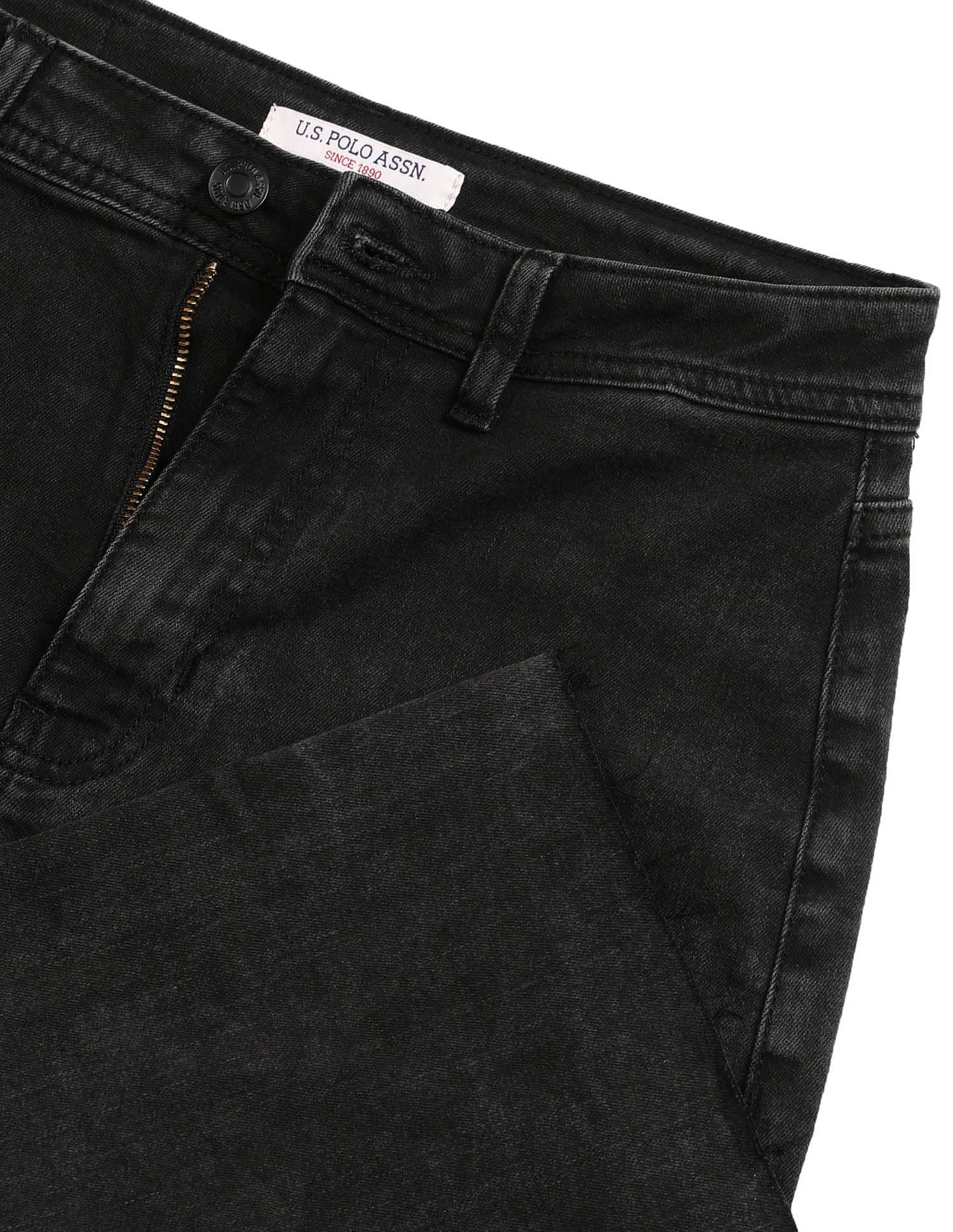 High Rise Wide Leg Jeans Charcoal - U.S. POLO ASSN. | Large