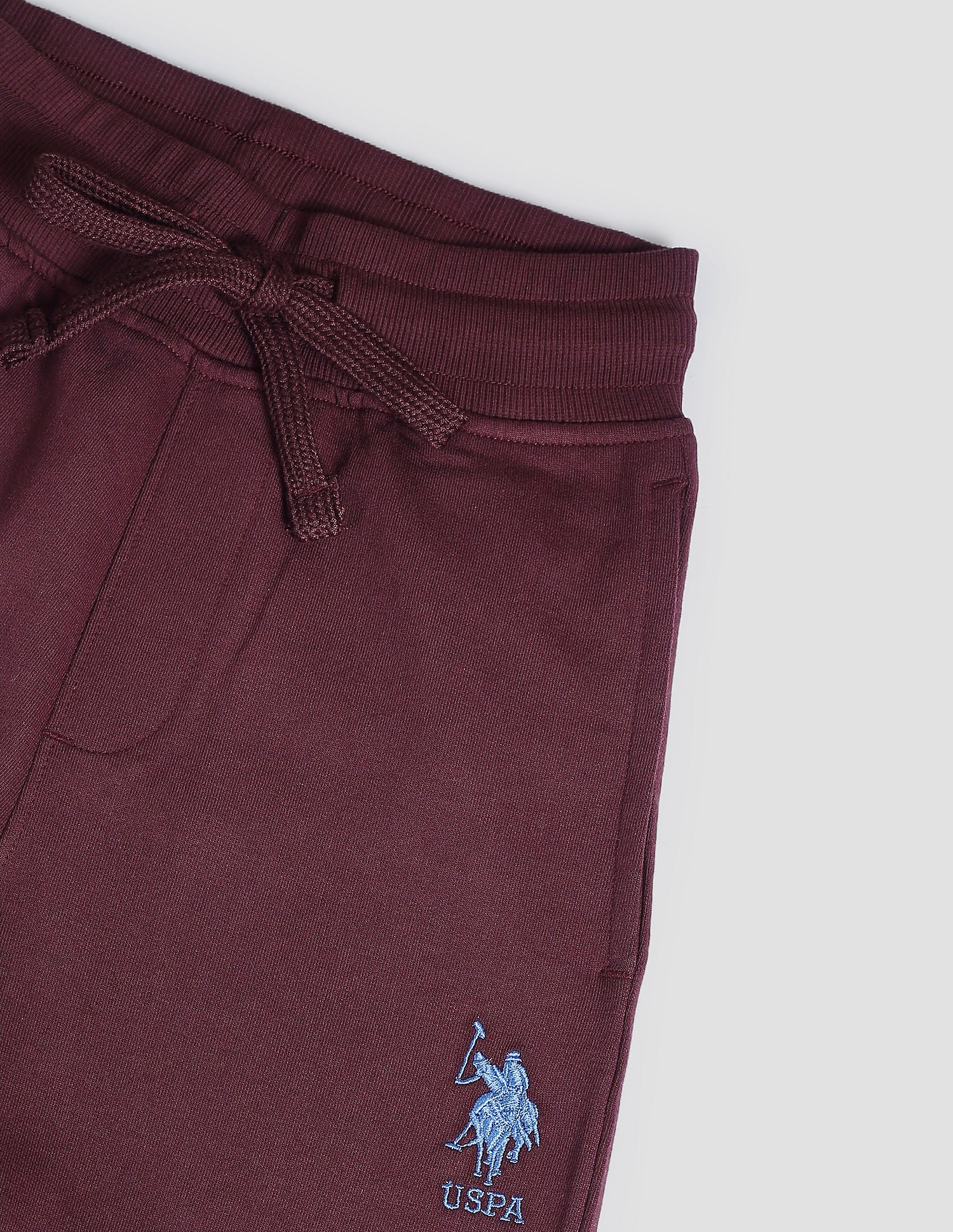 Mid Rise Drawstring Waist OKJ01 Joggers - Pack Of 1 Maroon - U.S. POLO ASSN. | Large