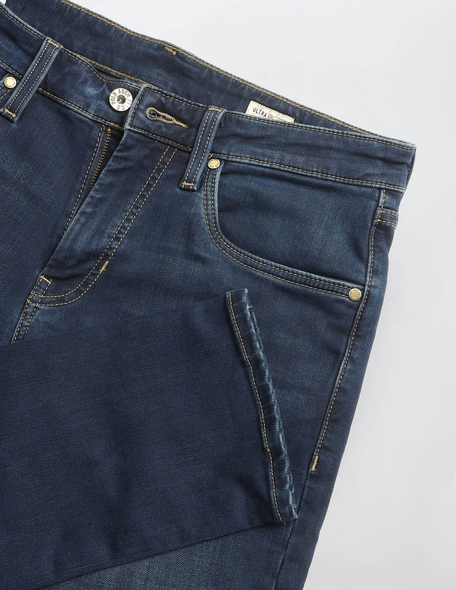 Brandon Slim Tapered Fit Blue Jeans Dark Blue - U.S. Polo Assn. India | Large