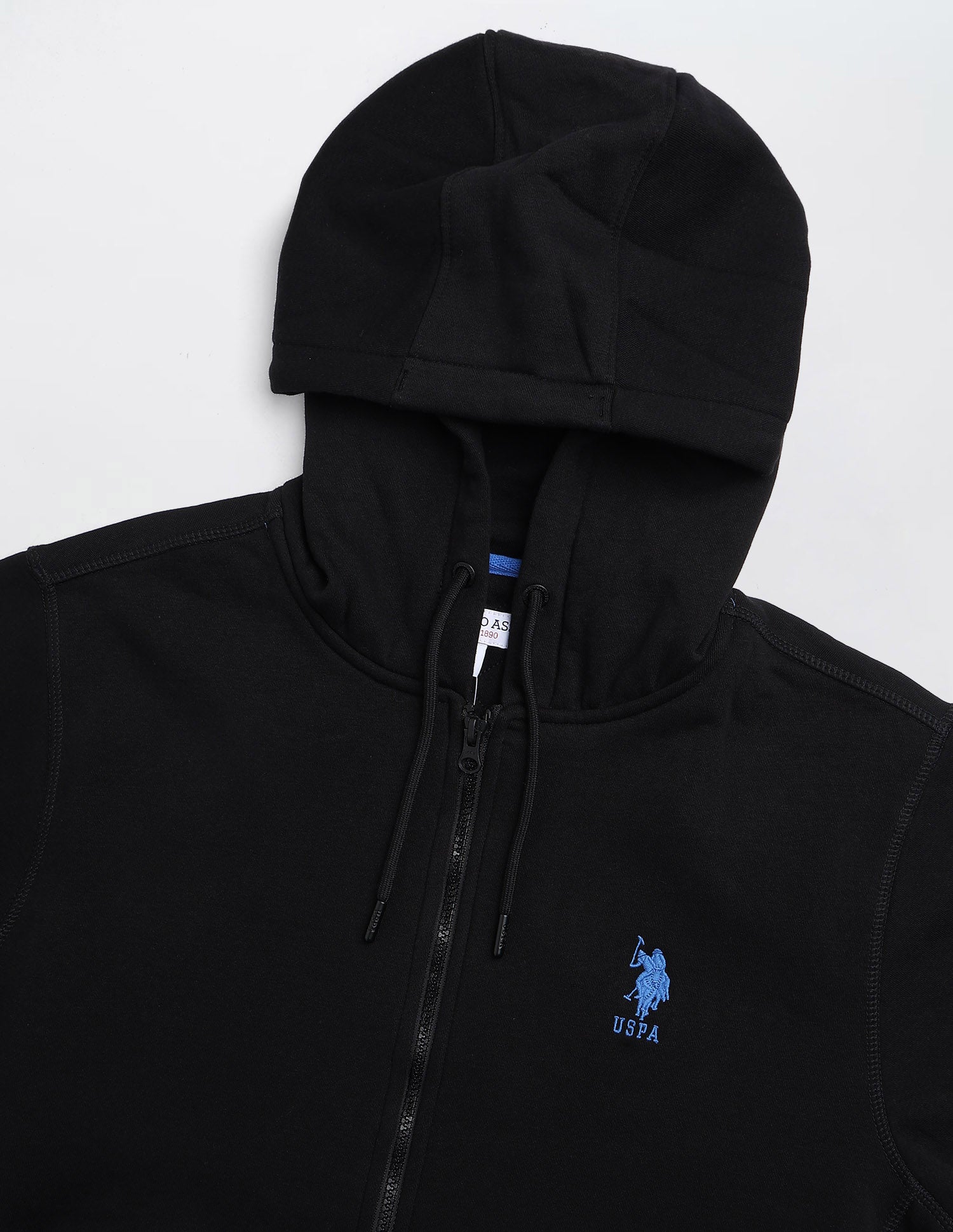 Solid Regular Fit Sweatshirt Black - U.S. POLO ASSN. | Large