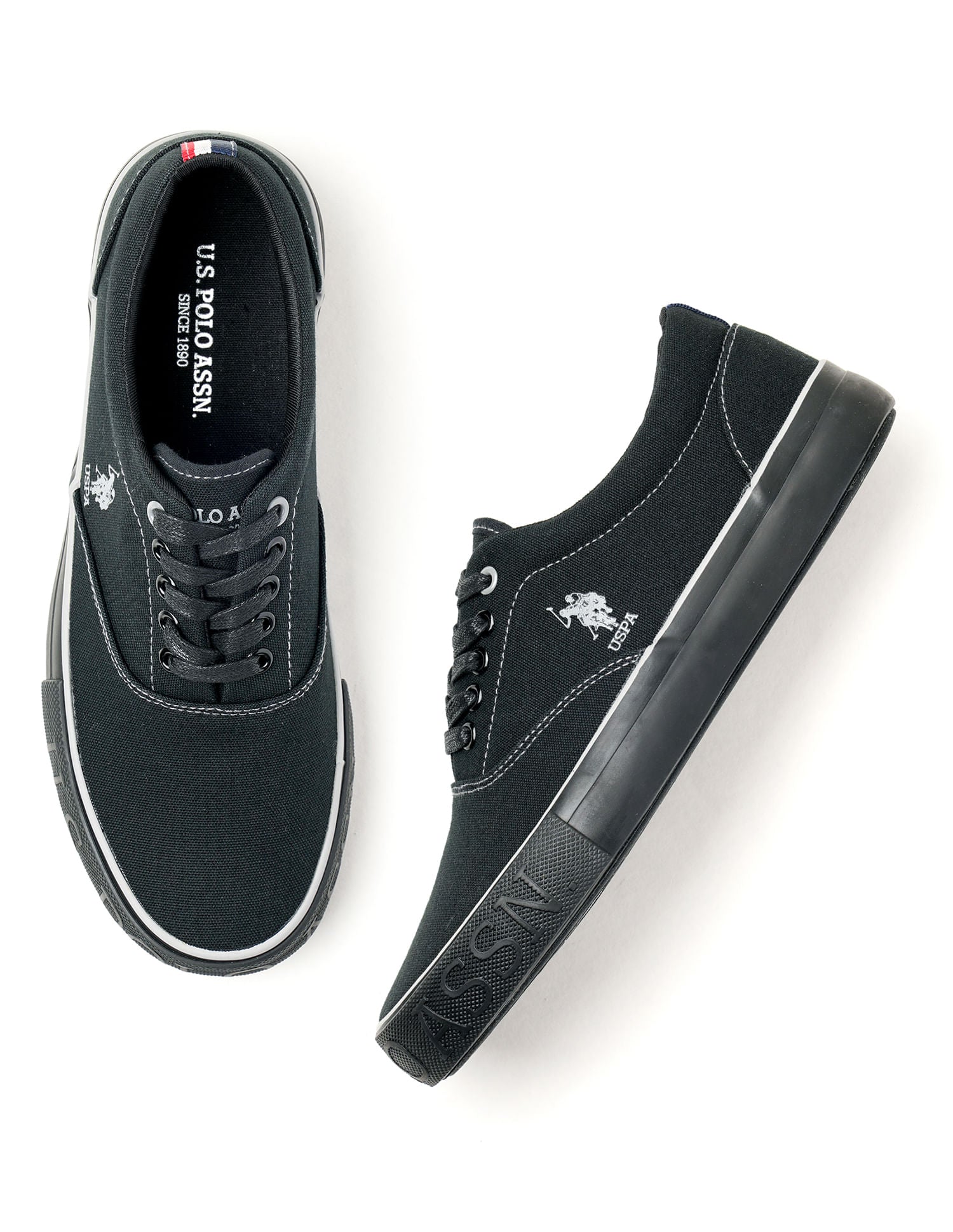 Men Clyde Blk 2.0 Lace-Ups Sneakers Black - U.S. POLO ASSN. | Large