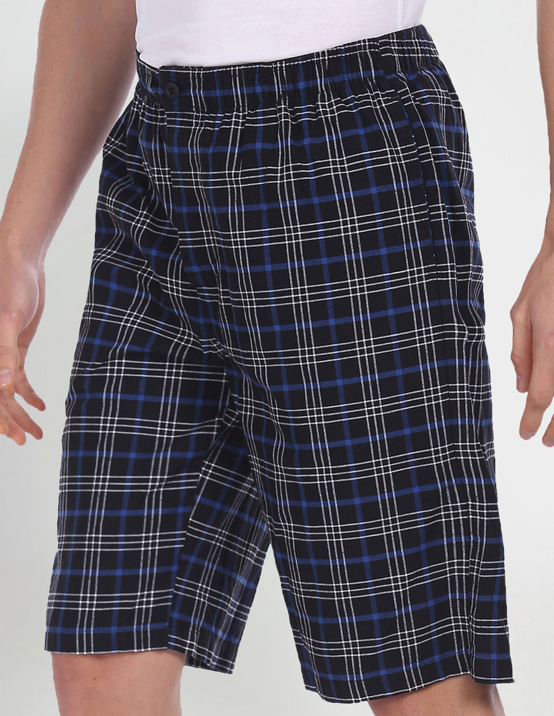 Pure Cotton Checked I692 Bermudas - Pack Of 1 Black - U.S. POLO ASSN. | Large
