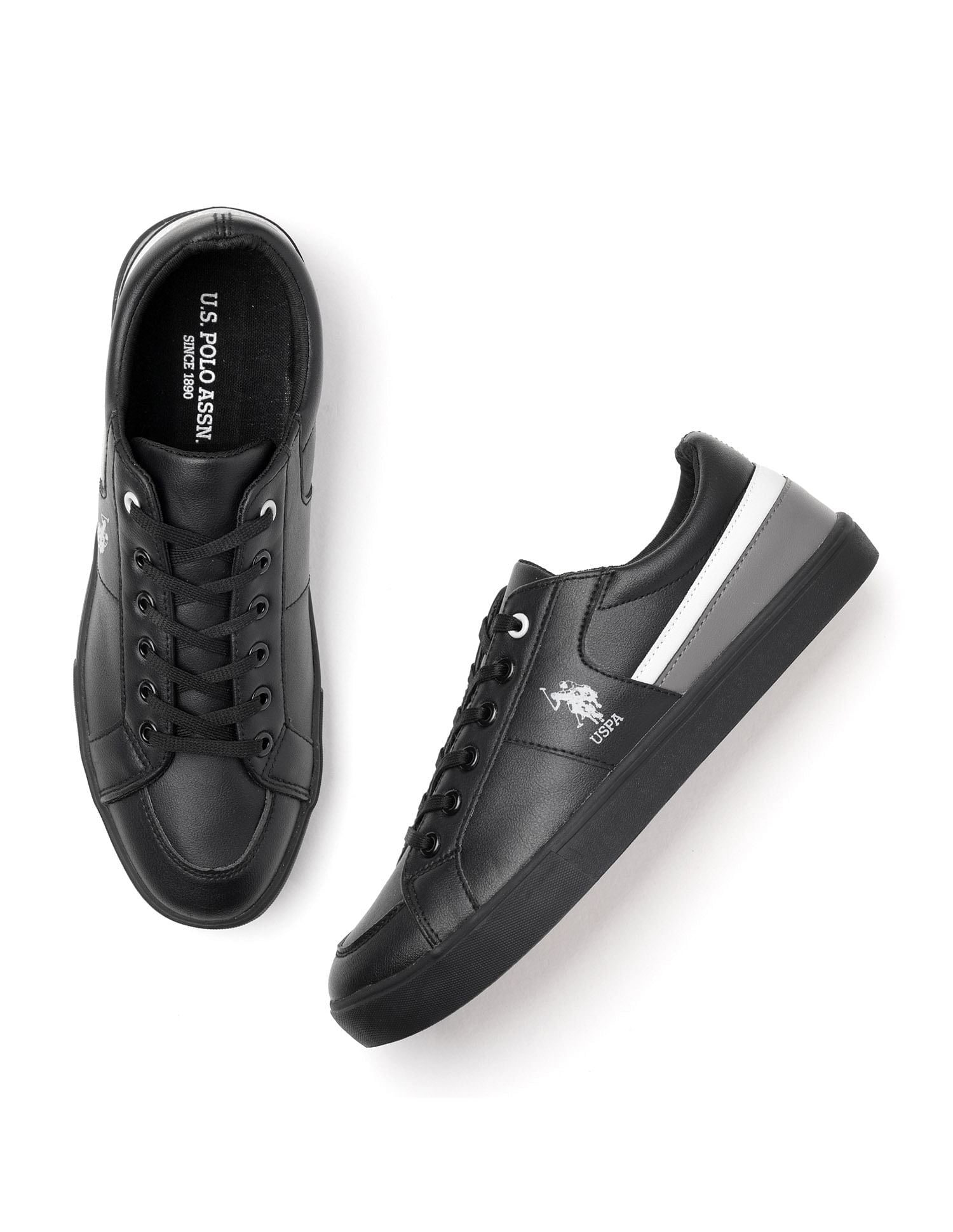 Men Clarkin 5.0 Colourblocked Sneakers Black - U.S. POLO ASSN. | Large