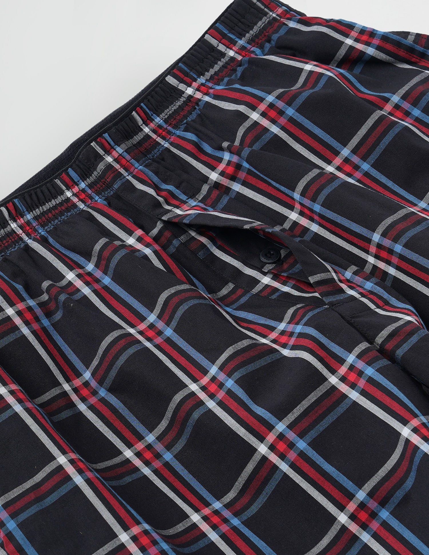 Checkered Cotton Twill EX002 Boxers - Pack Of 1 Black, Red and White - U.S. POLO ASSN. | Large