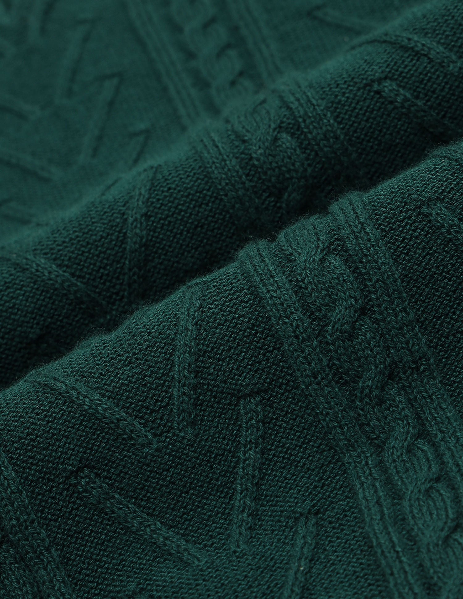 Raglan Sleeves Cable Knit Sweater Green - U.S. Polo Assn. India | Large