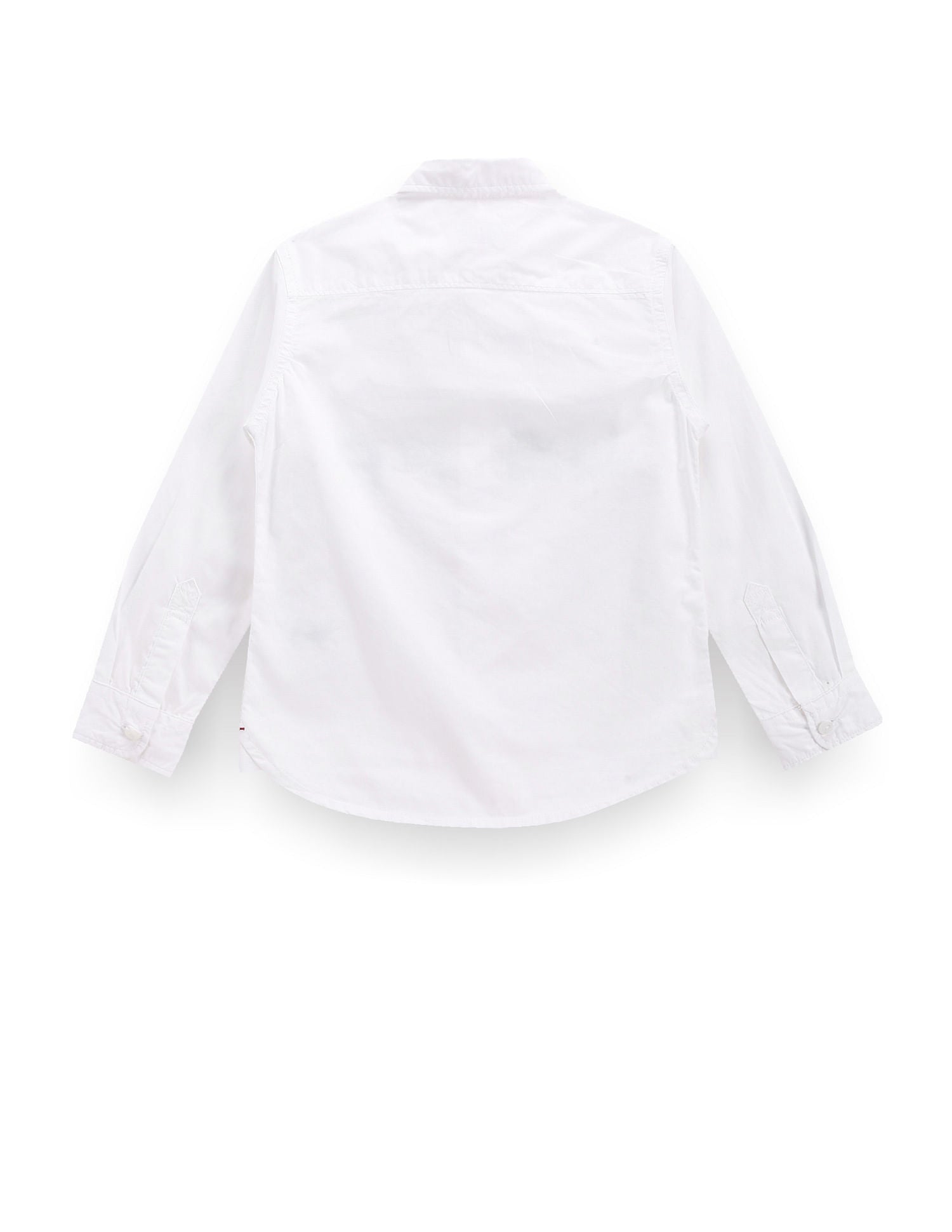 Boys Cutaway Collar Brand Print Shirt White - U.S. POLO ASSN. | Large