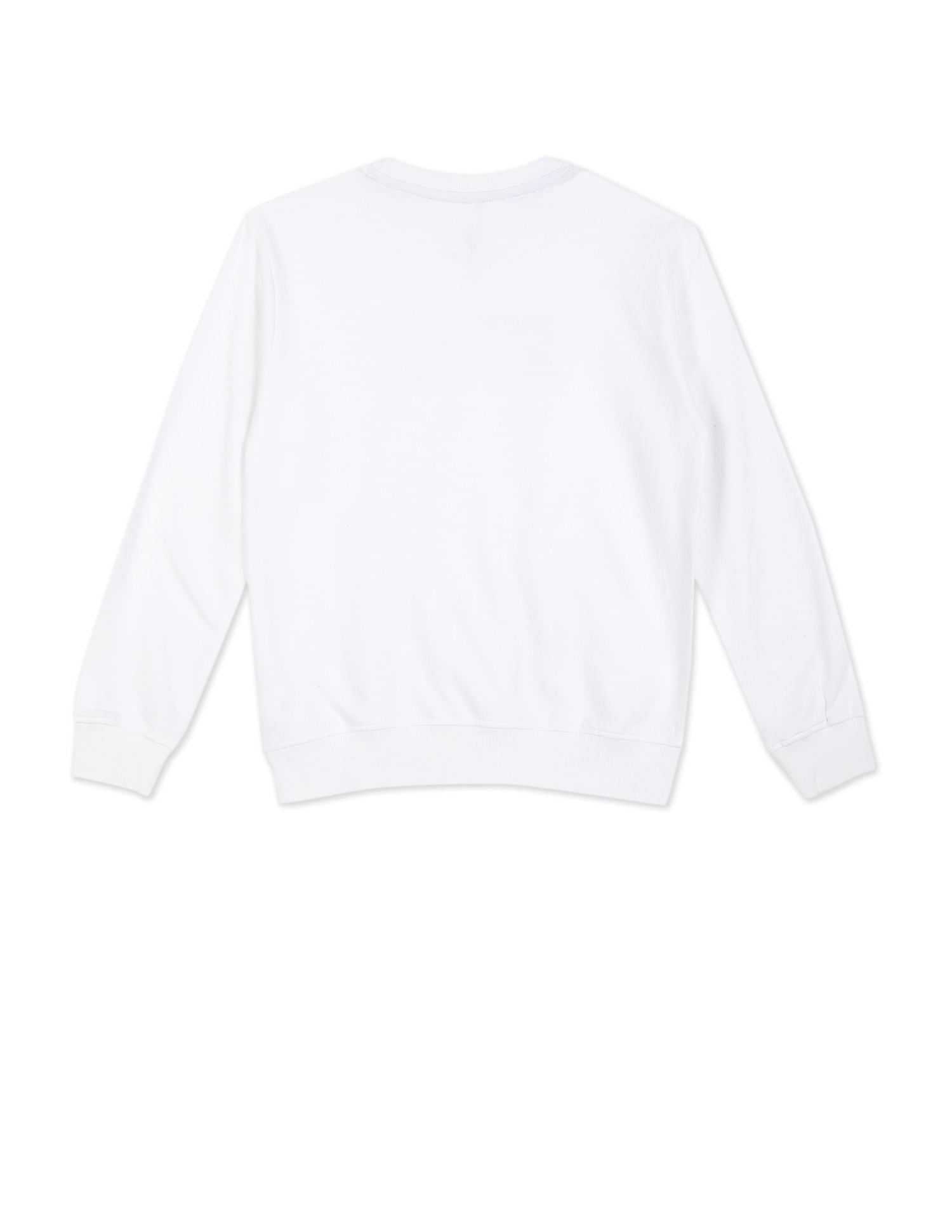 Crew Neck Brand Print Sweatshirt White - U.S. POLO ASSN. | Large