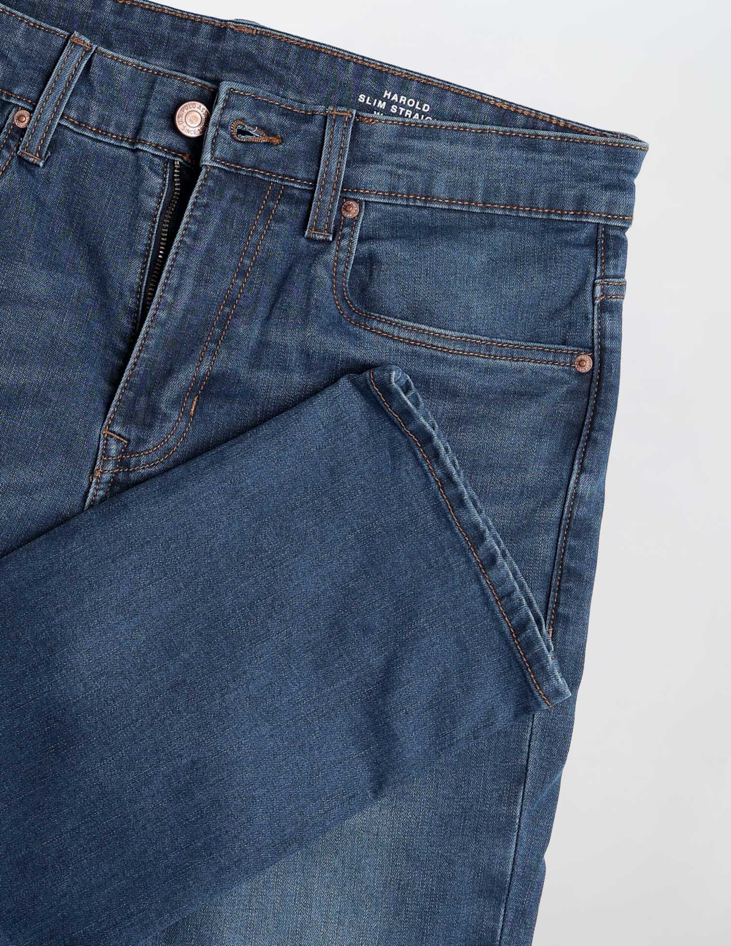 Harold Slim Straight Fit Blue Jeans Indigo - U.S. Polo Assn. India | Large