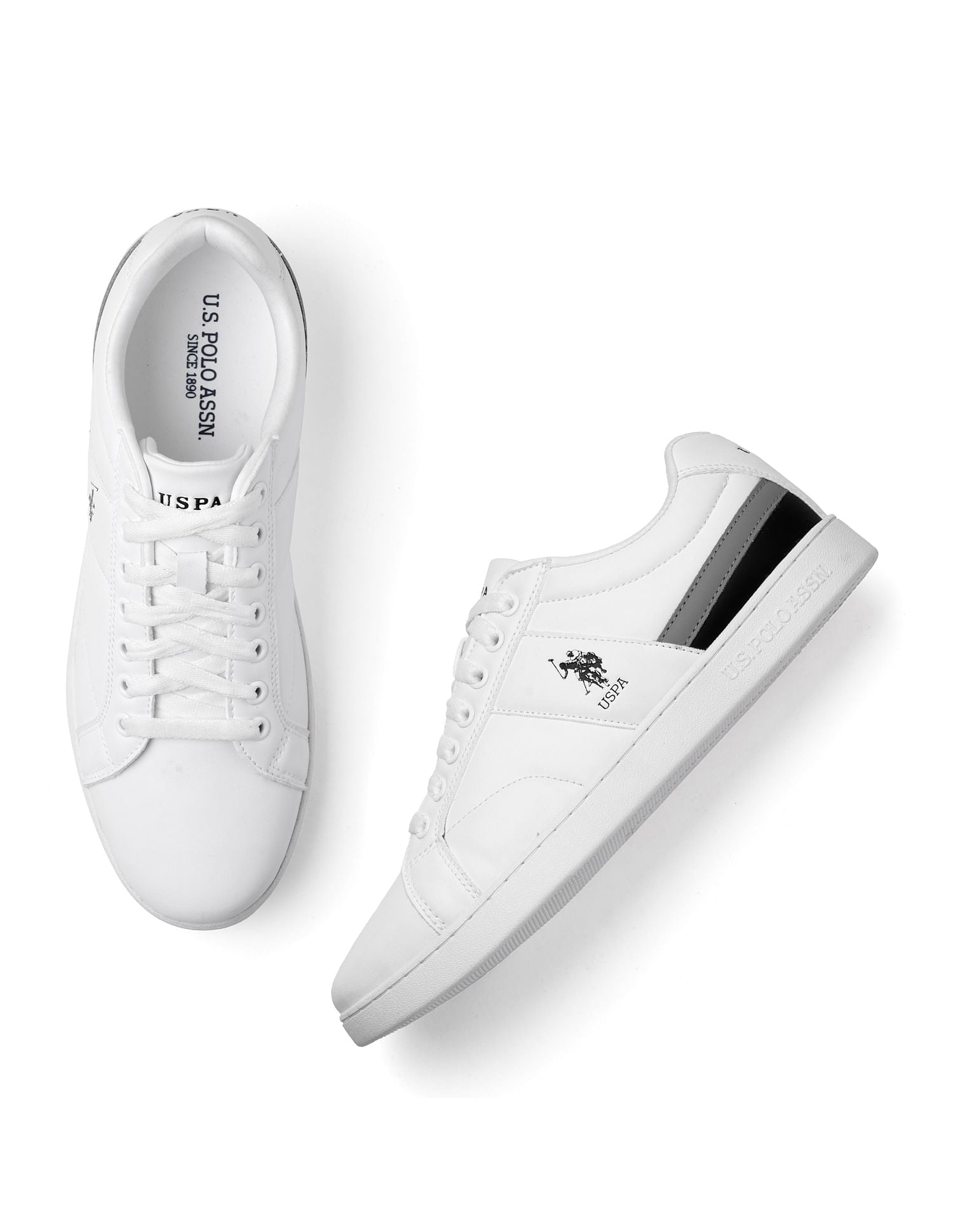 Vince Solid Casual Sneakers White - U.S. POLO ASSN. | Large