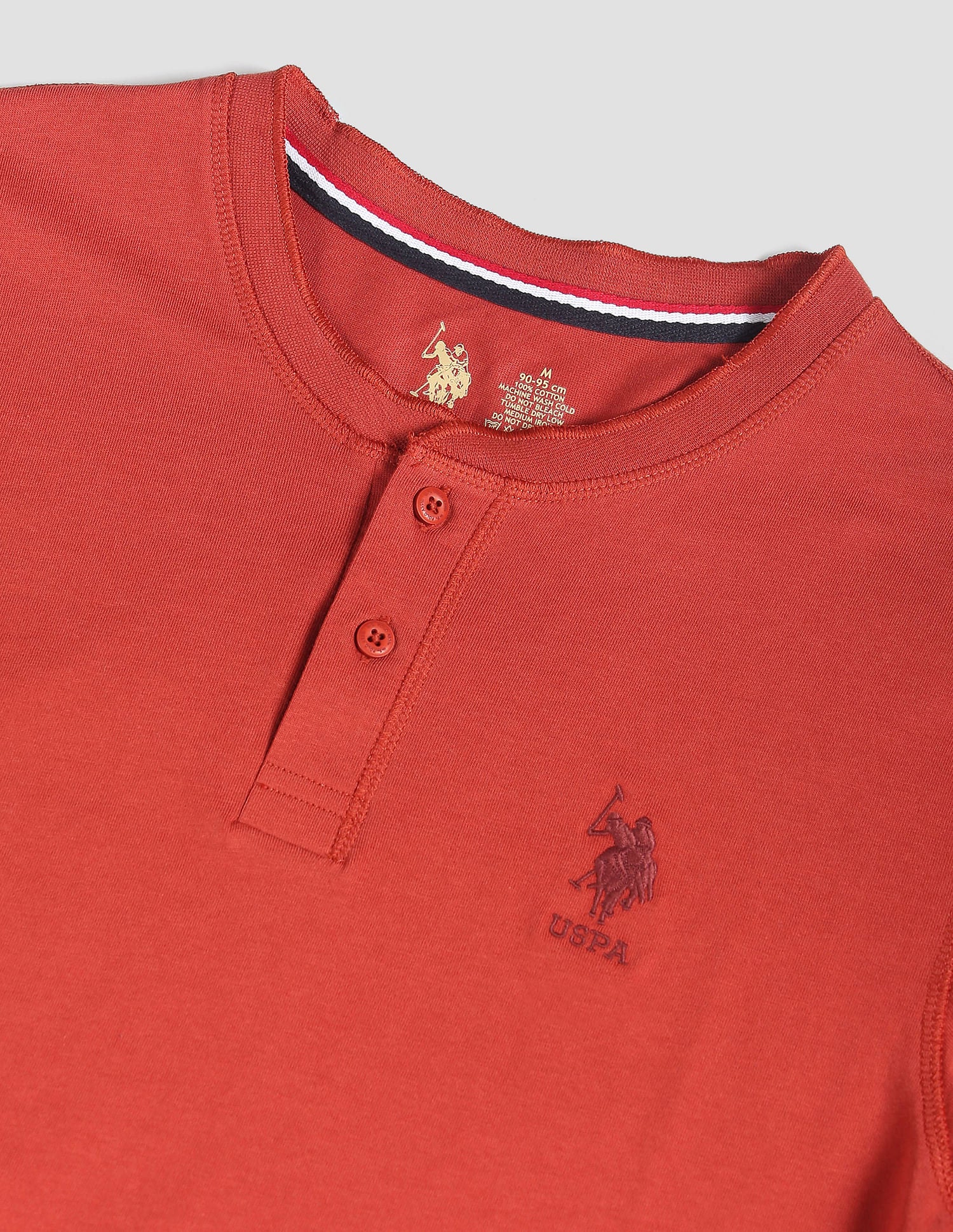 Henley Neck Solid I694 Lounge T-Shirt - Pack Of 1 Cinnabar - U.S. POLO ASSN. | Large