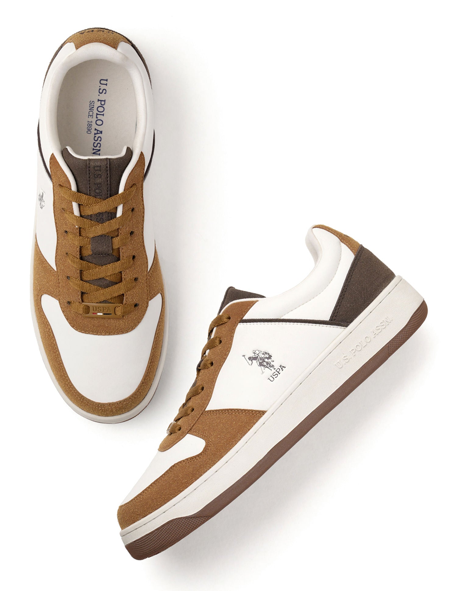 Men Joan Colourblocked Sneakers Tan - U.S. Polo Assn. India | Large
