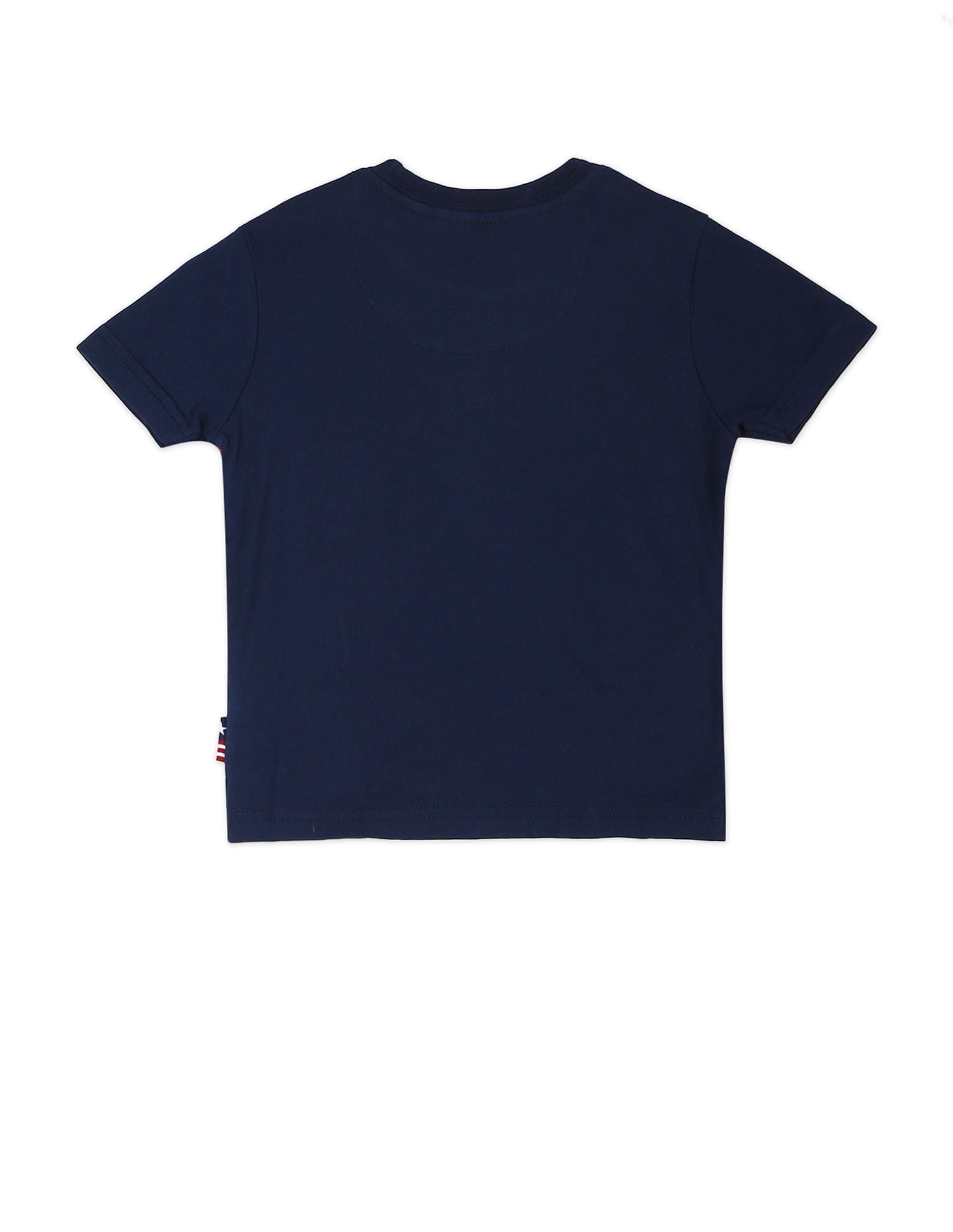 Crew Neck Brand Print T-Shirt Dark Blue - U.S. POLO ASSN. | Large