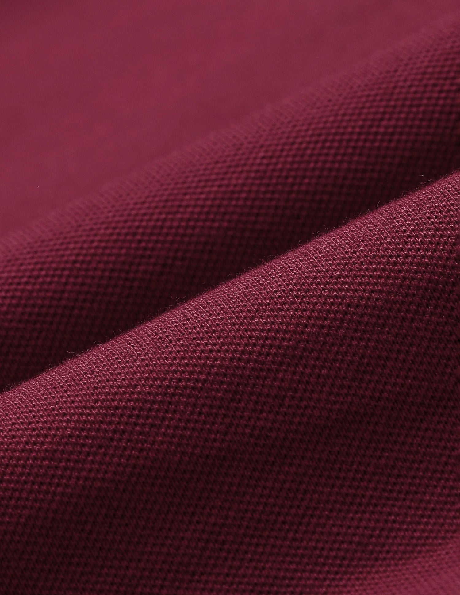 Contrast Collar Zip-Up Polo Shirt Maroon - U.S. POLO ASSN. | Large