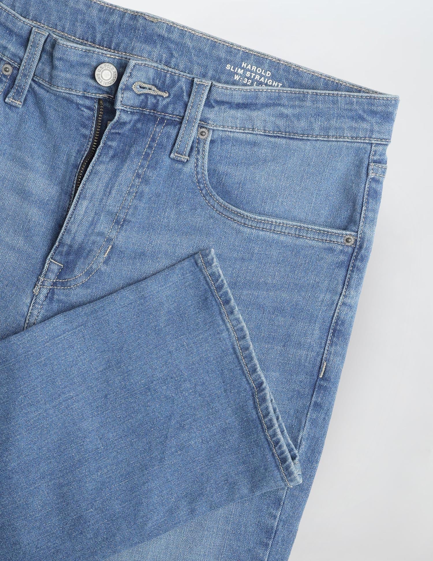 Connor Bootcut Fit Blue Jeans Light Indigo - U.S. Polo Assn. India | Large