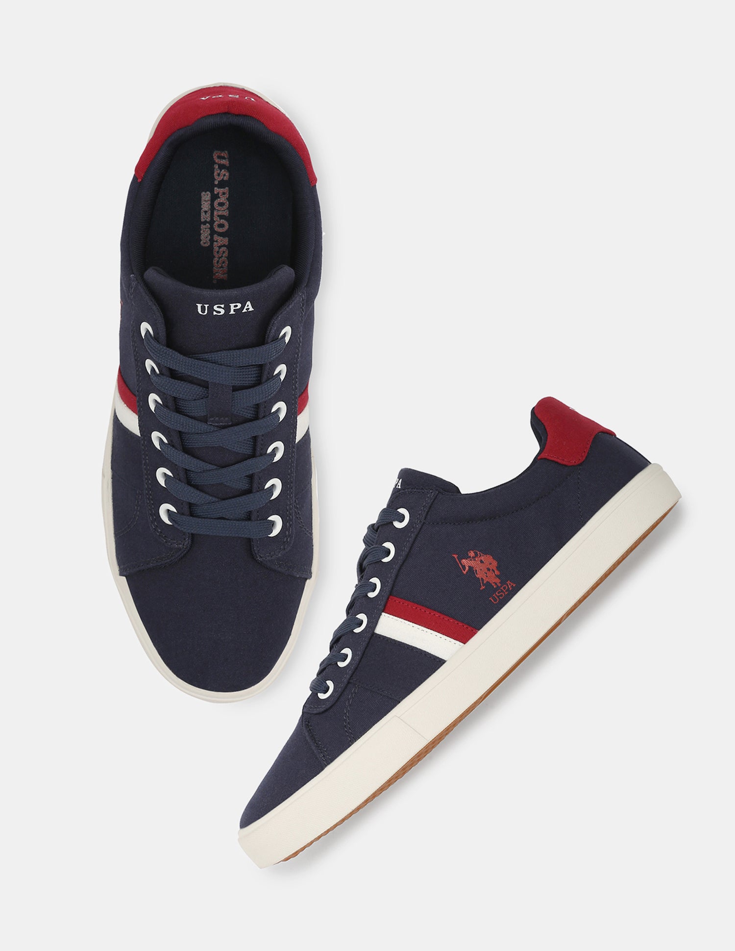 Men Solid Abor 2.0 Sneakers Navy - U.S. Polo Assn. India | Large