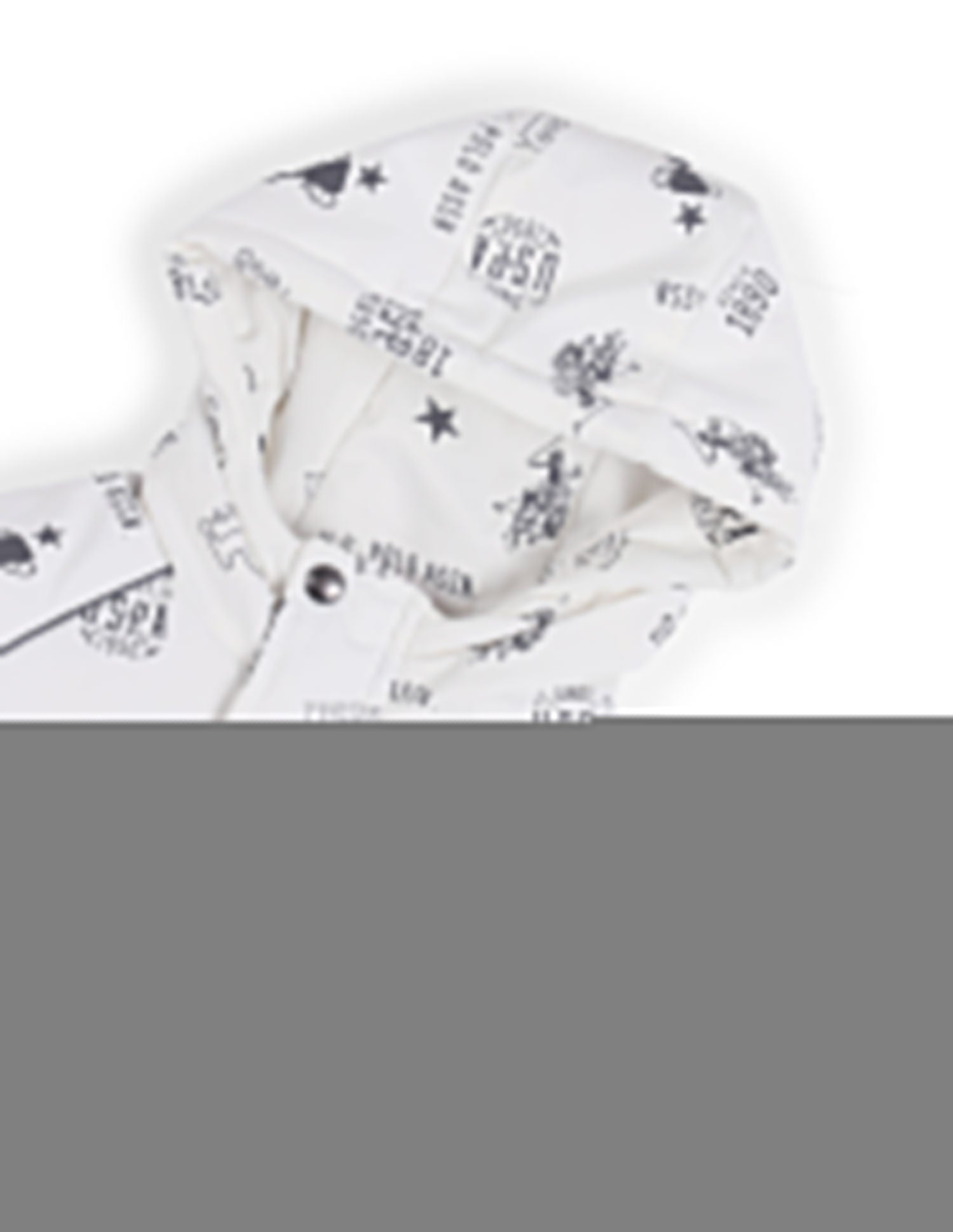 Boys Printed Hooded Jackets White - U.S. POLO ASSN. | Large