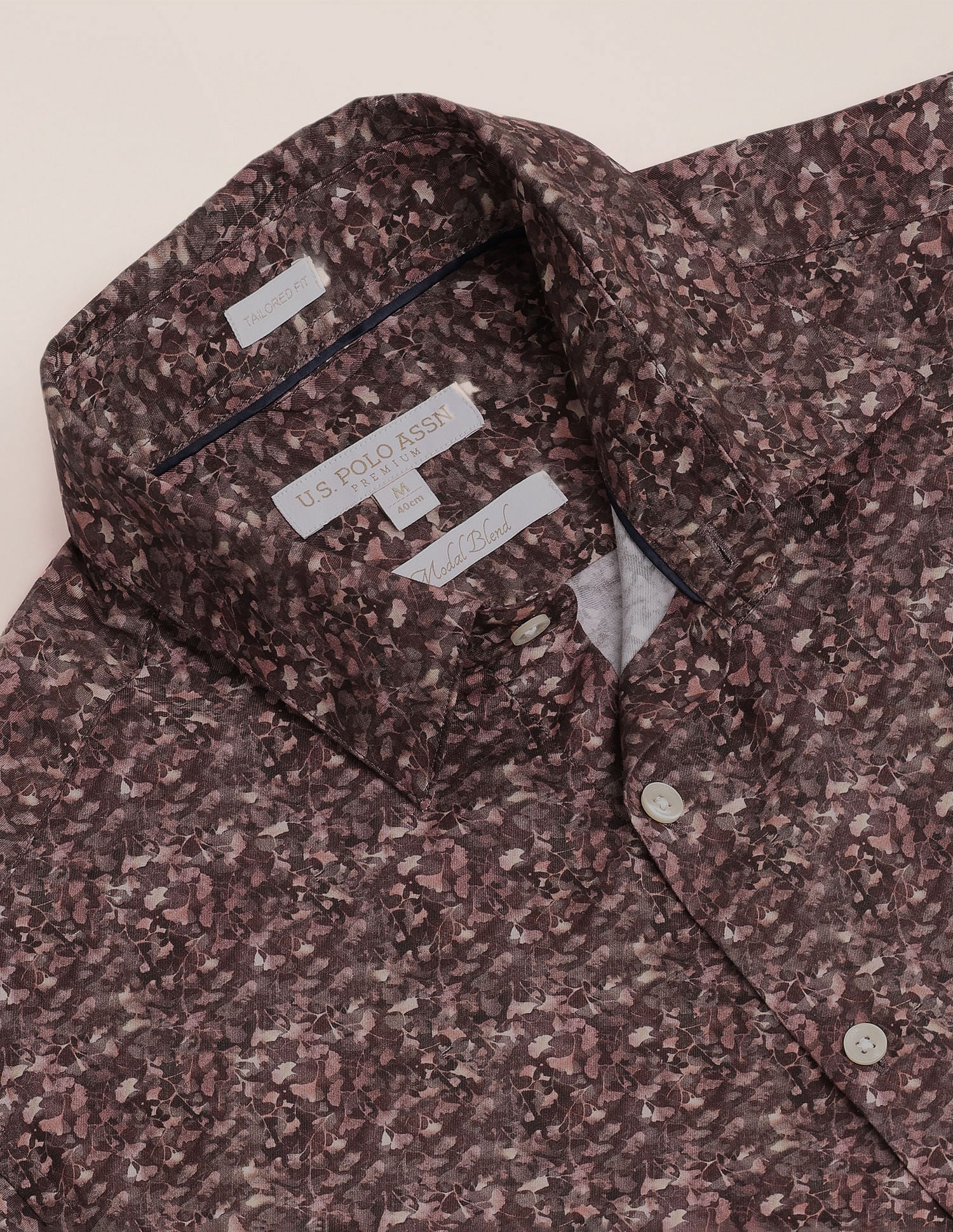 Spread Collar Floral Print Shirt Brown - U.S. Polo Assn. India | Large