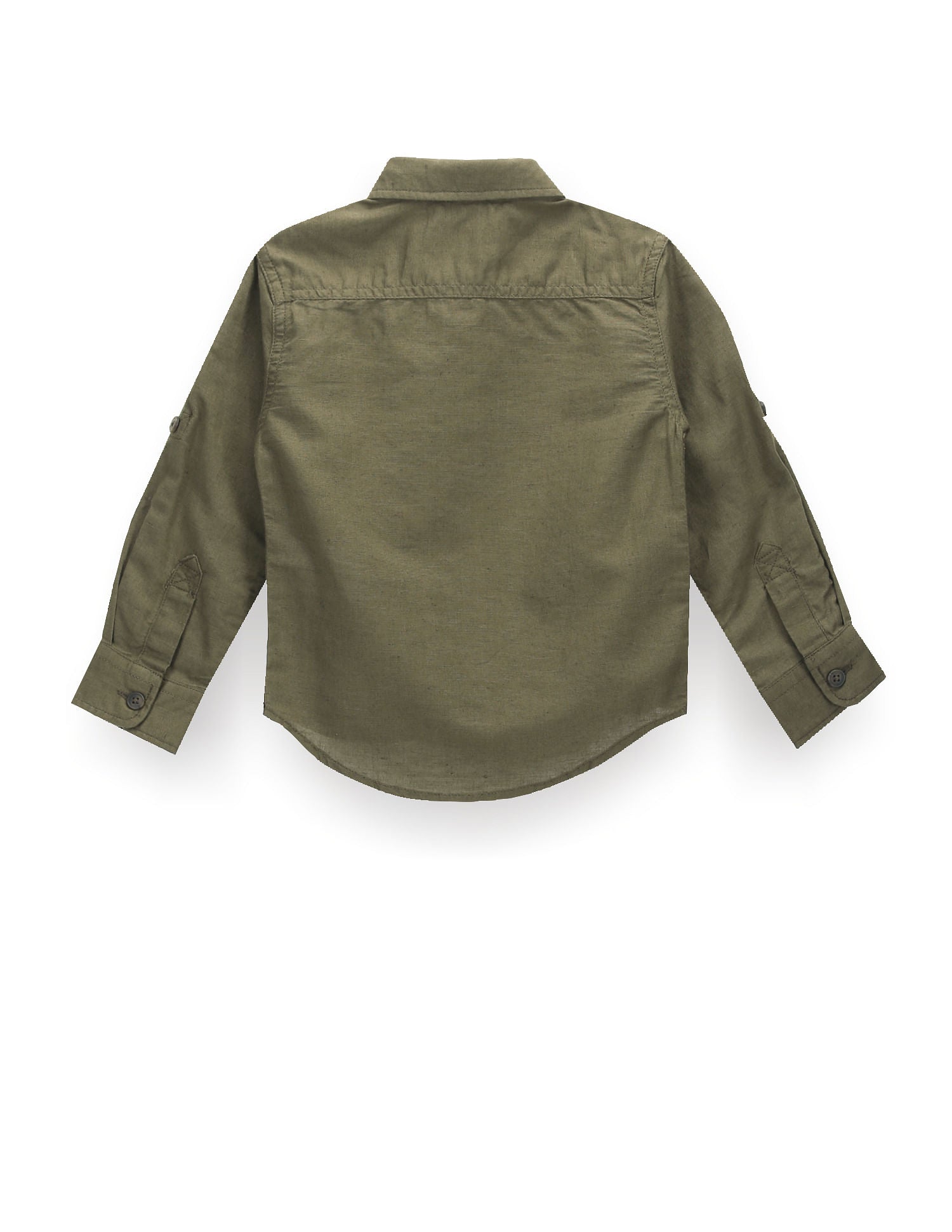 Boys Solid Cutaway Collar Shirt Olive - U.S. POLO ASSN. | Large