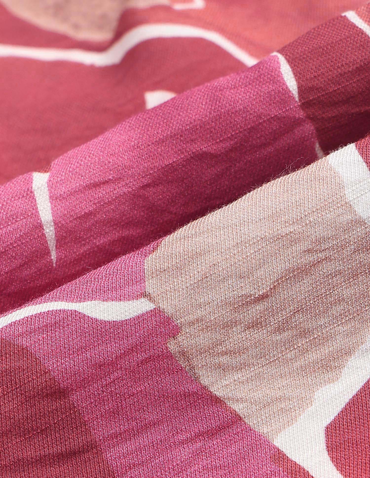 Abstract Printed V-Neck Collar Shirt Maroon - U.S. Polo Assn. India | Large