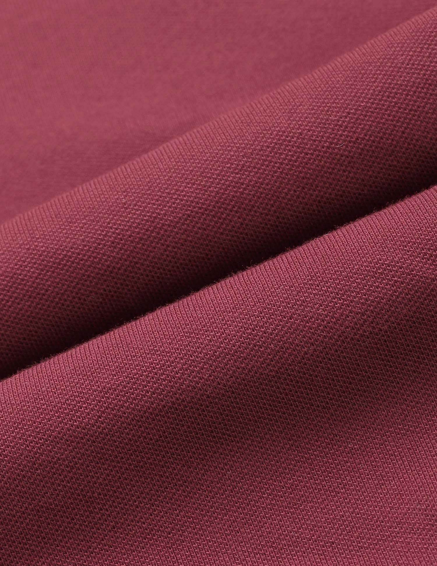 Jacquard Collar Solid Polo Shirt Maroon - U.S. POLO ASSN. | Large