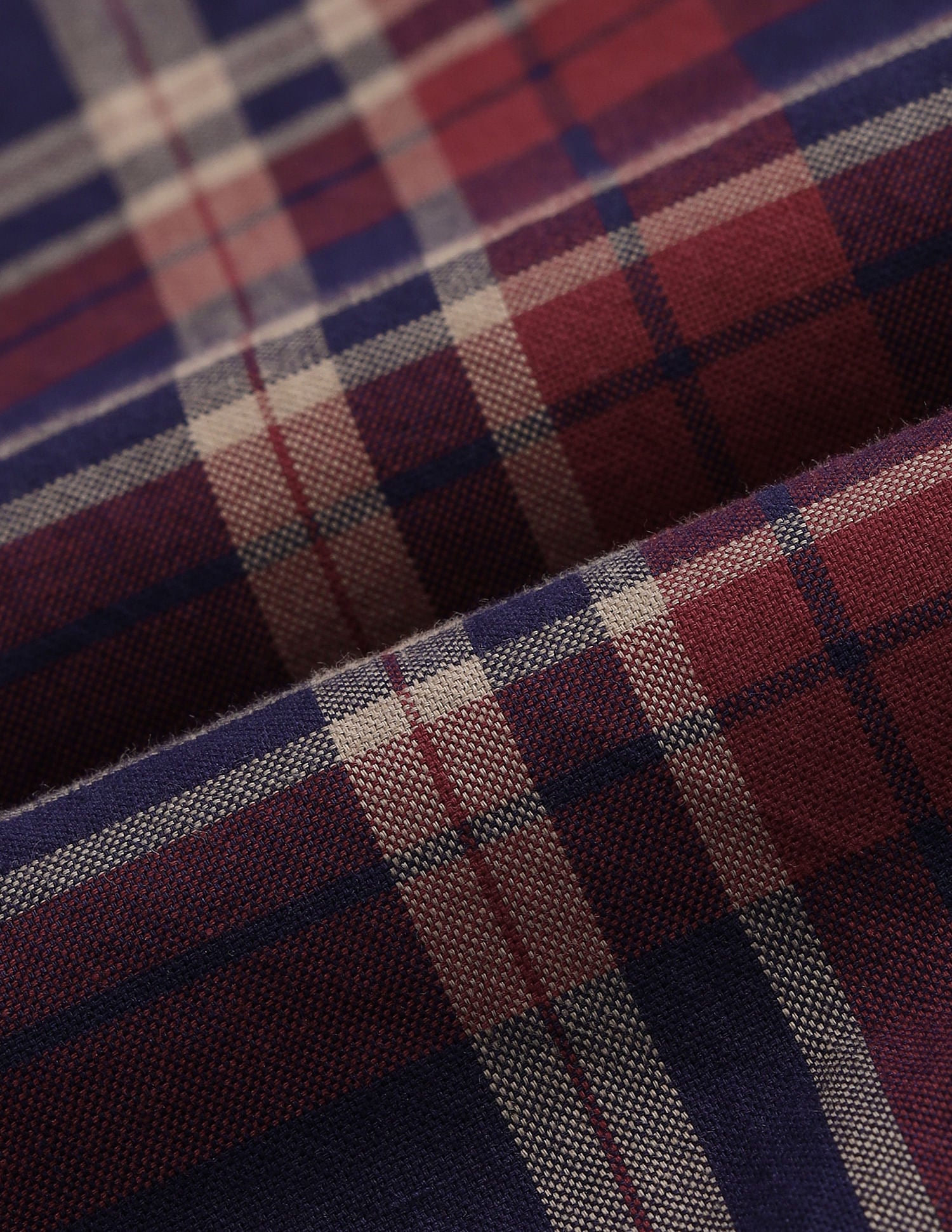 Tailored Fit Dobby Checked Shirt Navy - U.S. POLO ASSN. | Large