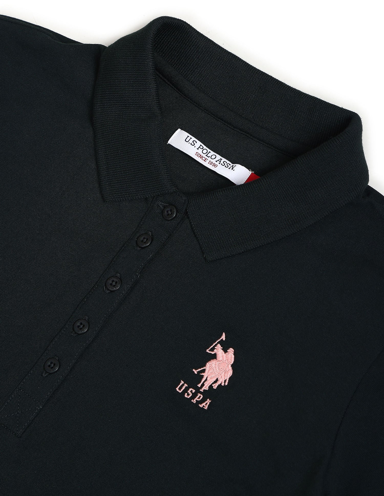 Solid Slim Polo Shirt Dark Green - U.S. POLO ASSN. | Large